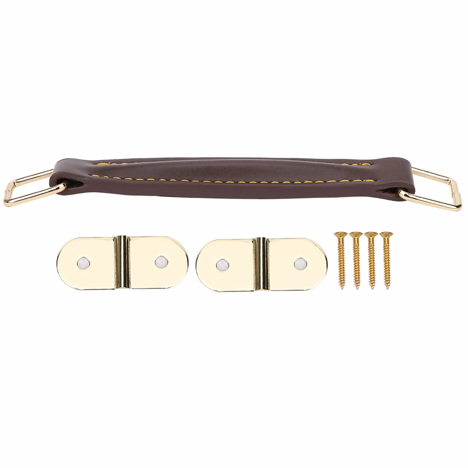 Poignée de haut-parleur de guitare en cuir PU, poignée d'amplificateur interne renforcée en acier pour haut-parleur de guitare (marron), haut-parleur