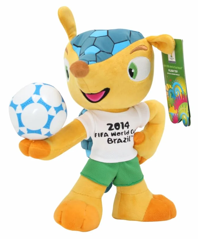 Fuleco 25 cm Balle sur la main Mascotte peluche Coupe du monde football 2014 Brésil