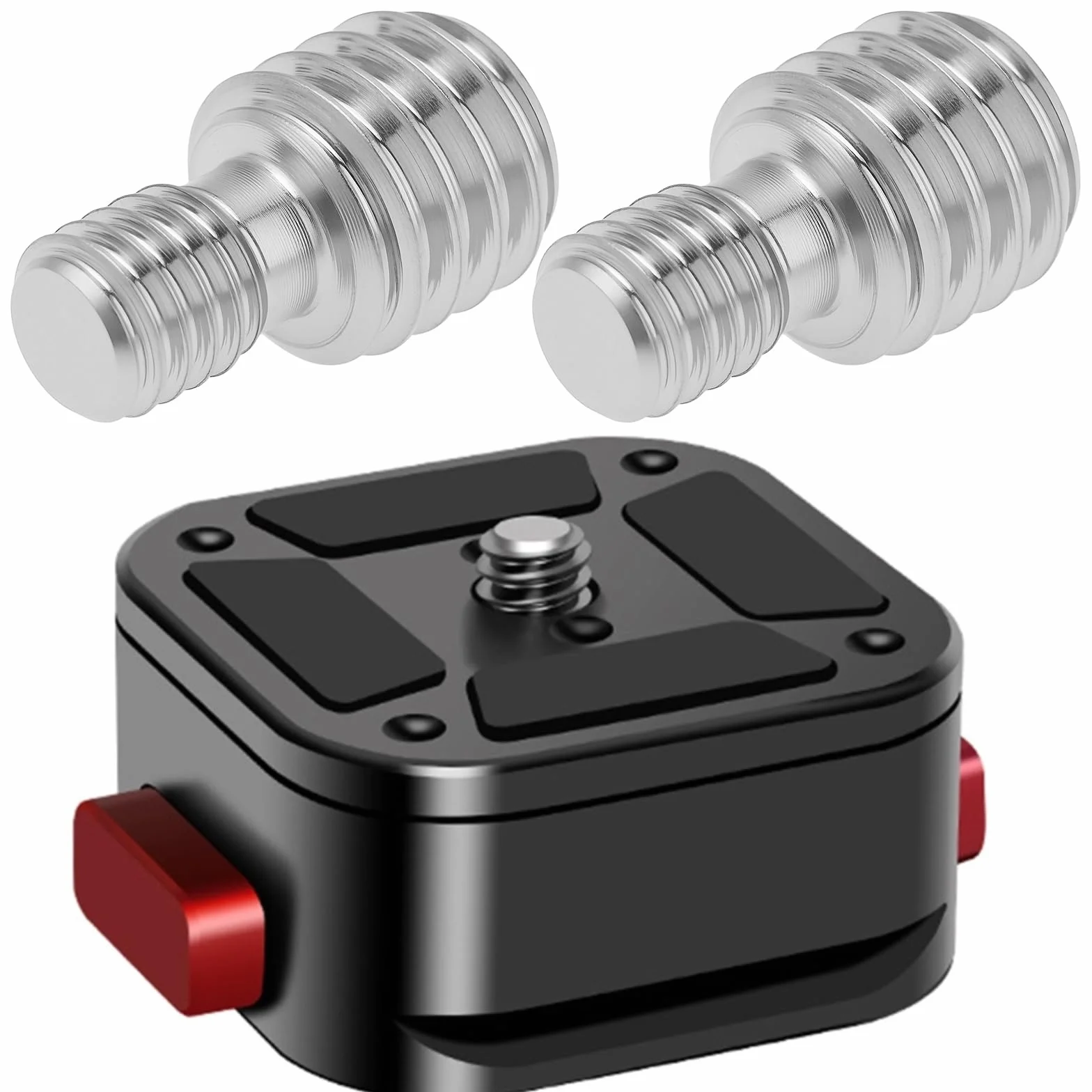 Lot de 4 vis adaptateur mâle 3/8" vers M6 mâle pour trépied monopode et plaque à dégagement rapide