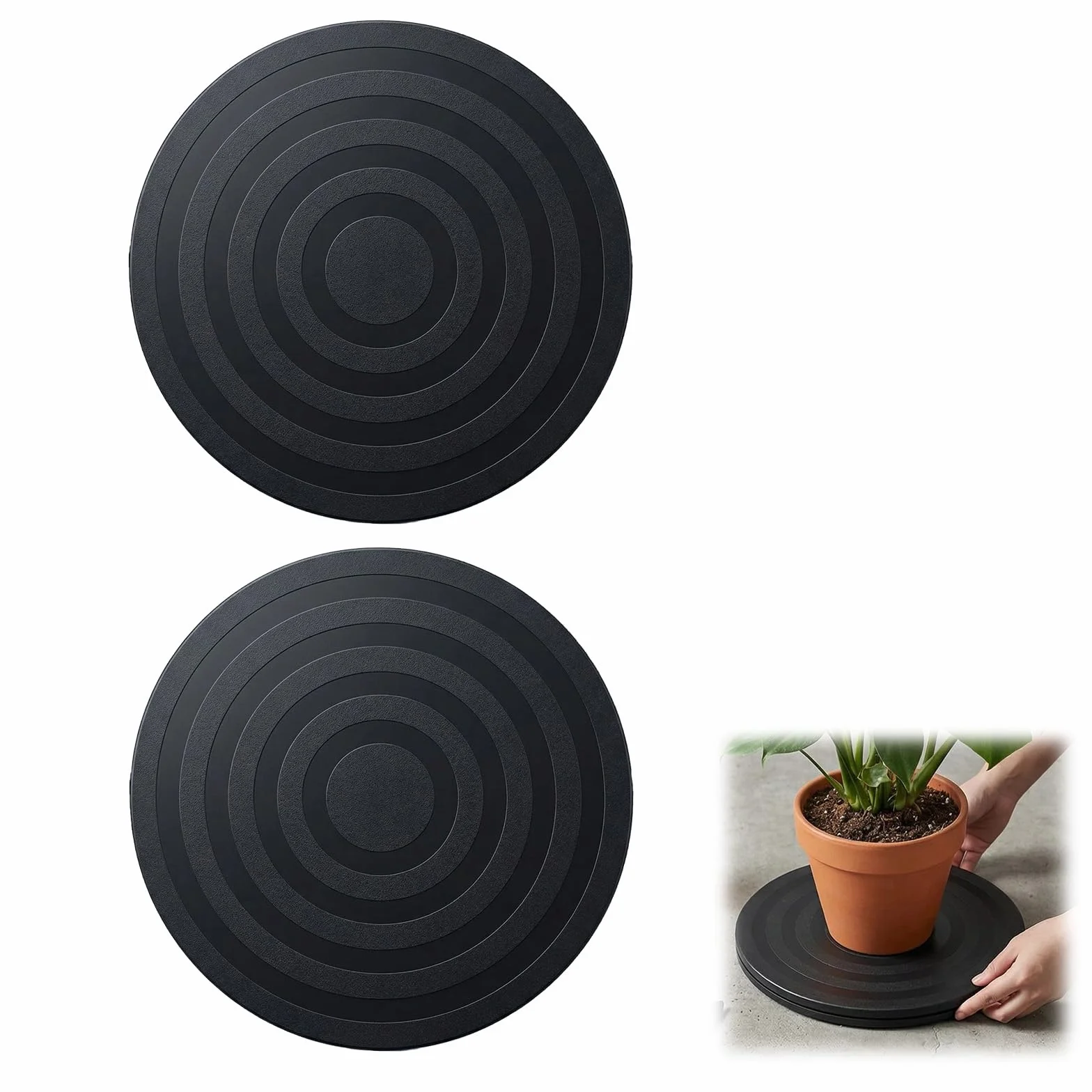 Tourne-Disque Rotatif Rotatif à 360 Degré Plateau Pivotant TV Support Pivotant Plateau Universel Rond Plateau Tournant Manuel Billes en Acier, Support Pivotant pour TV, Ordinateur. (1)