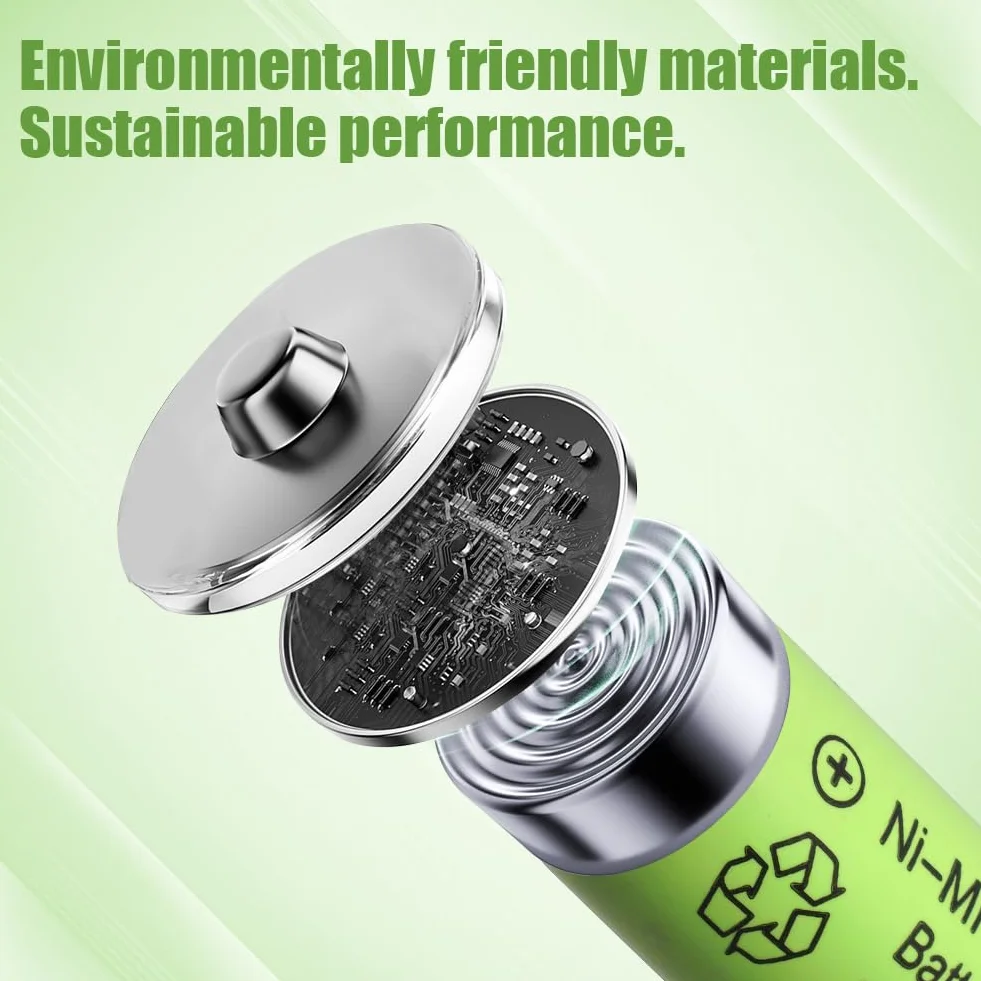 AXFEE Piles Rechargeables Ni-Mh AA 800mAh 1,2V Haute capacité 4PCS