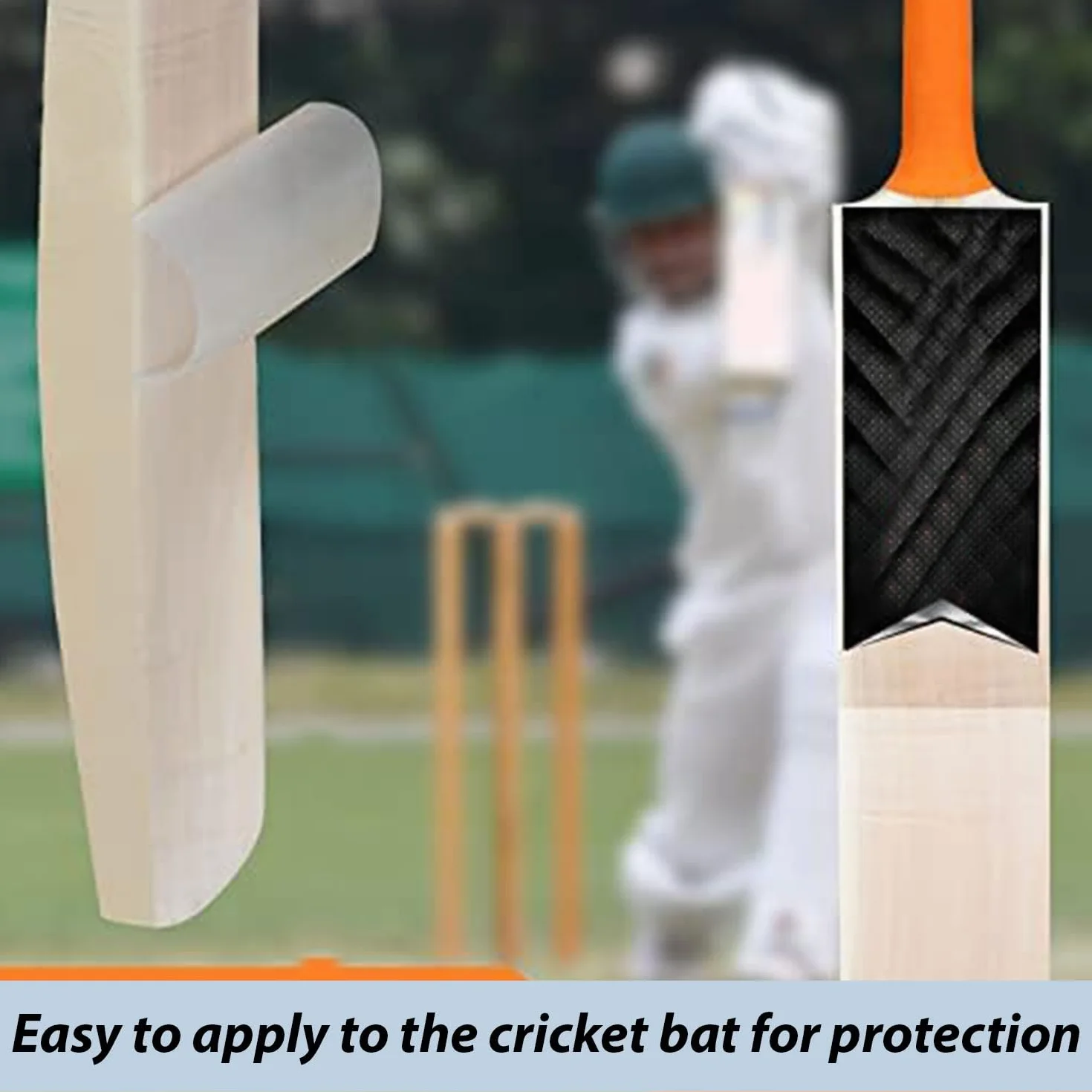Lot de 2 feuilles transparentes anti-éraflures pour batte de cricket - Protection