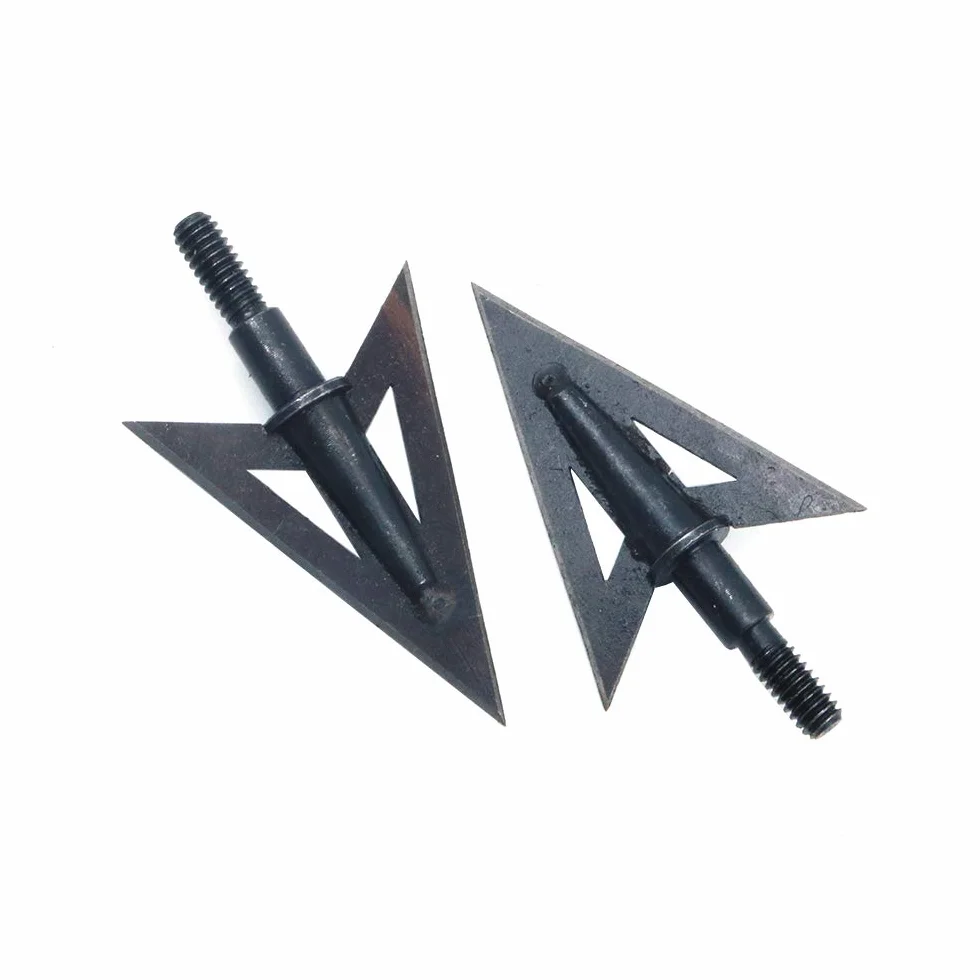 Namvo 6 pièces Flèche de Poisson en Acier Inoxydable Broadheads 100 Grain Tir à l'Arc Chasse Plein Air