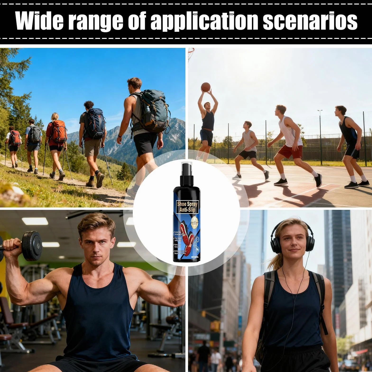 Spray Grip pour Basket-Ball, Chaussures, Sports - Adhérence pour Baskets, Bottes, Golf, Football, Tennis