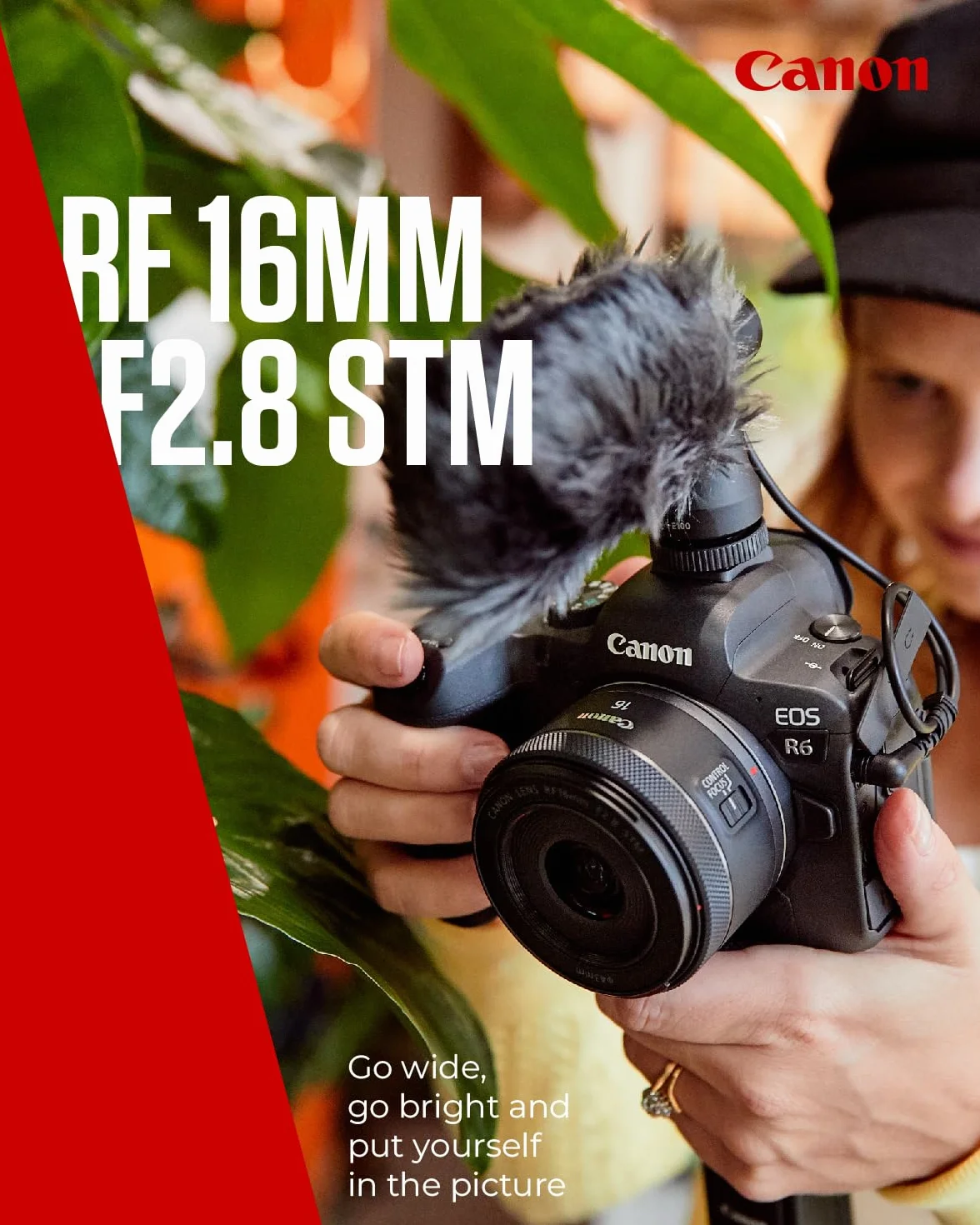 Objectif Canon RF 16 mm F2.8 STM distance focale ultra large, plein format, vlog et photographie de paysage, compatible avec Canon EOS R