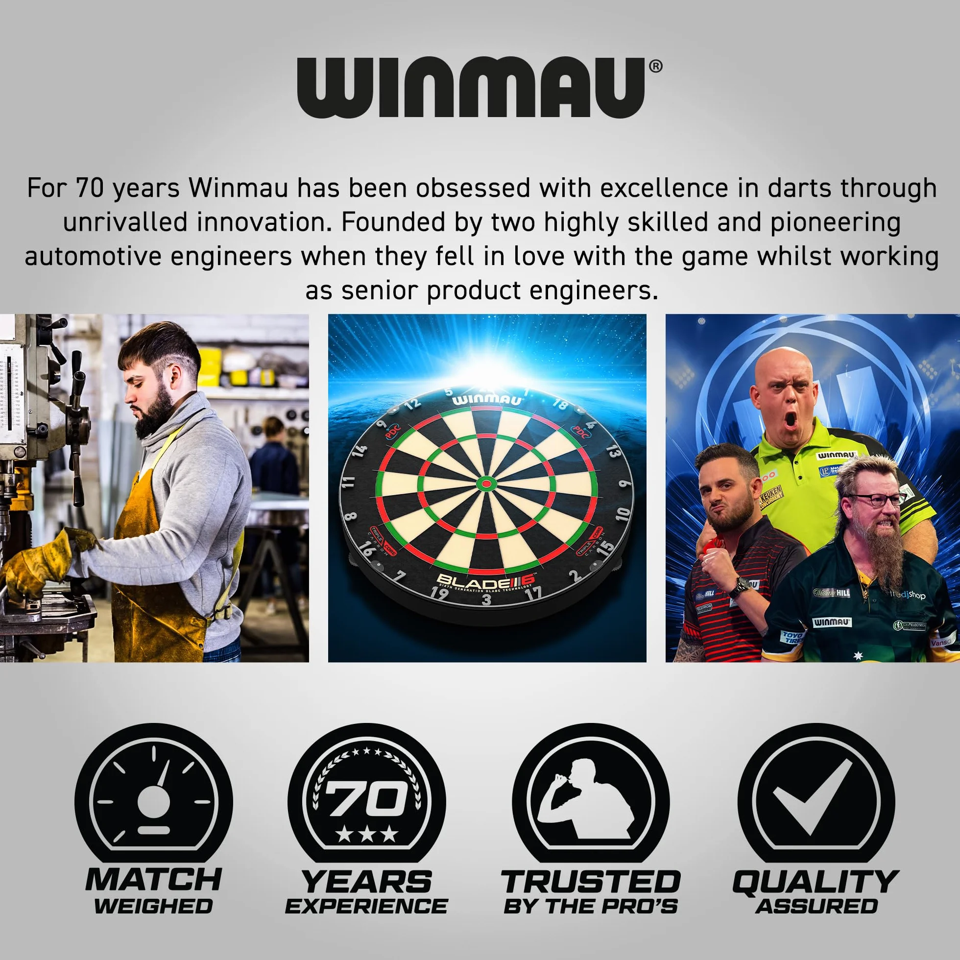 WINMAU Michael Van Gerwen MvG Dart Set with Board and Accessories