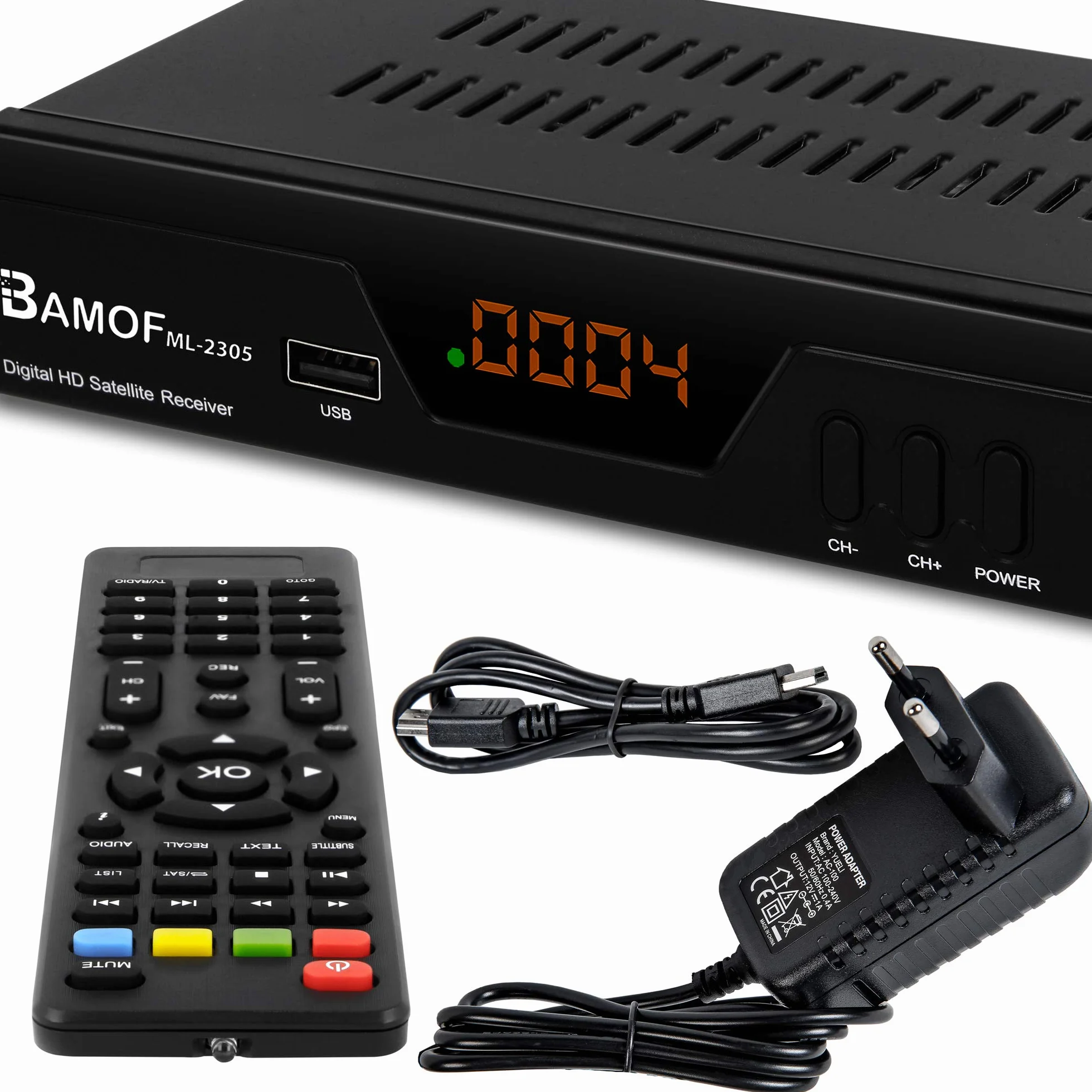 Bamof 2305 Récepteur Satellite Numérique HDTV DVB-S/S2 HDMI Full HD 1080p