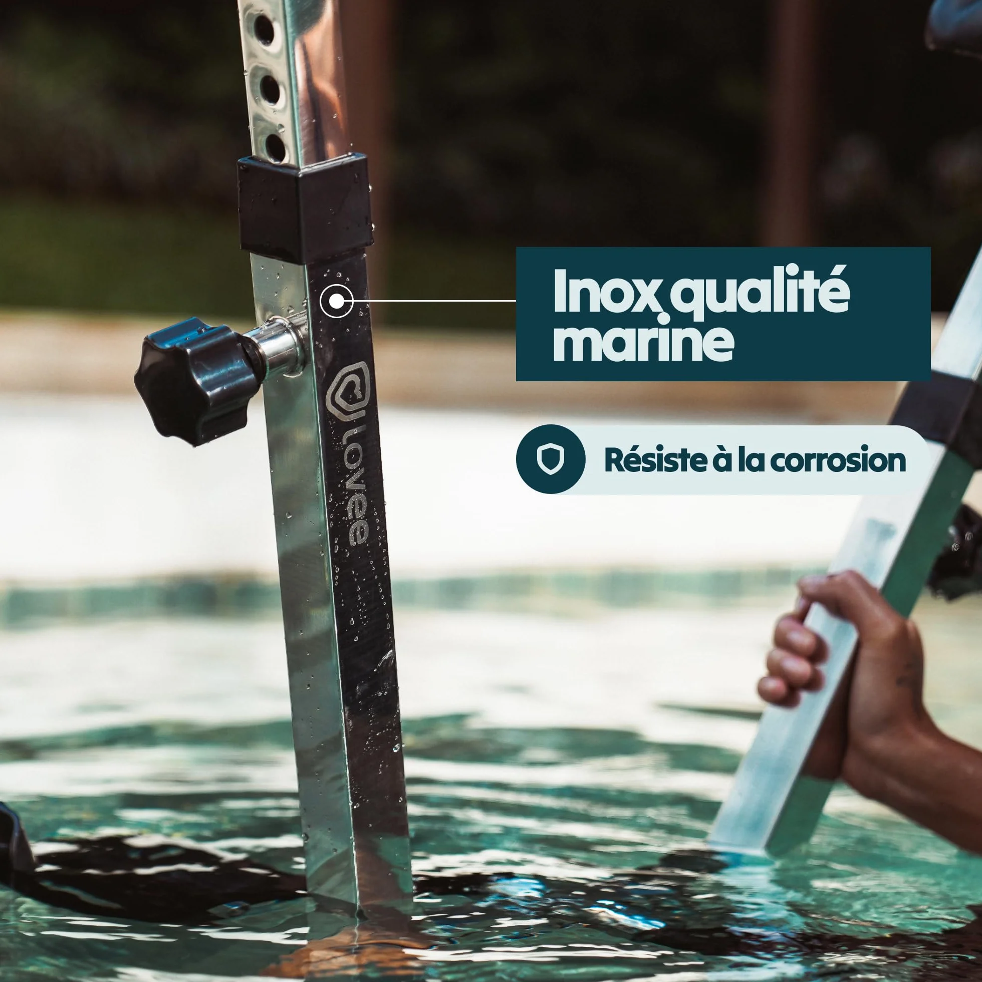 Lovee Aquabike II S'ajuste à Votre Taille 1,5m à 1,98m Selle Confortable Pédalage Réglable Bleu Marine