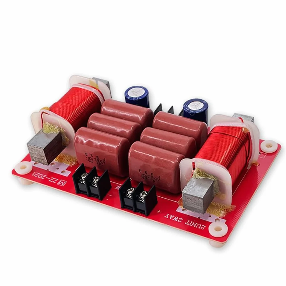 Séparateur de Fréquence Audio 800 W Crossover Caisson de Basses Haut-Parleur à Double Bobine Vocale Double Caisson de Basses Haut-Parleur Crossover Installation Facile Facile à Utili