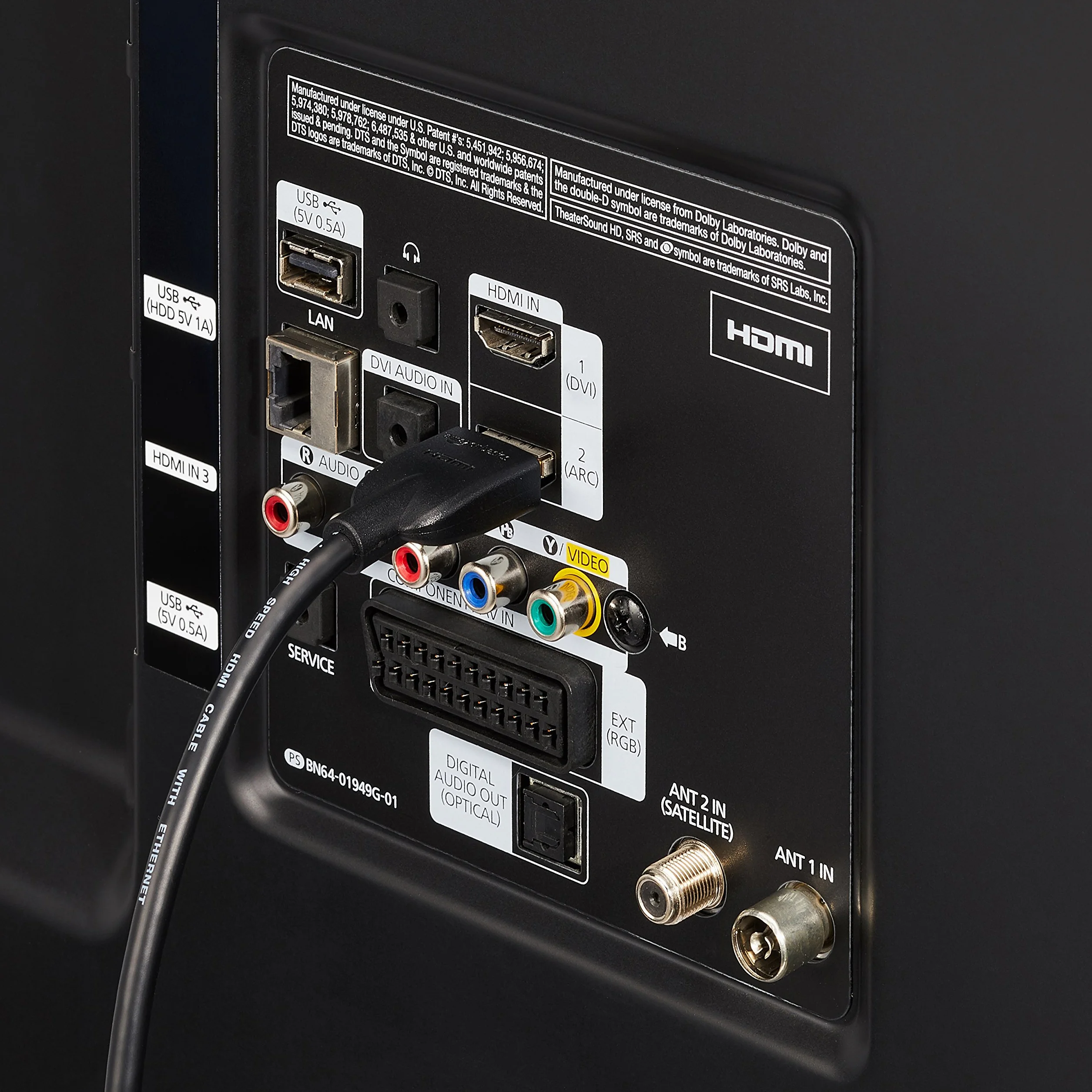 Amazon Basics Câble HDMI 4K 1.8 m 18 Gbps avec Ethernet 4K@60Hz 2160p Noir