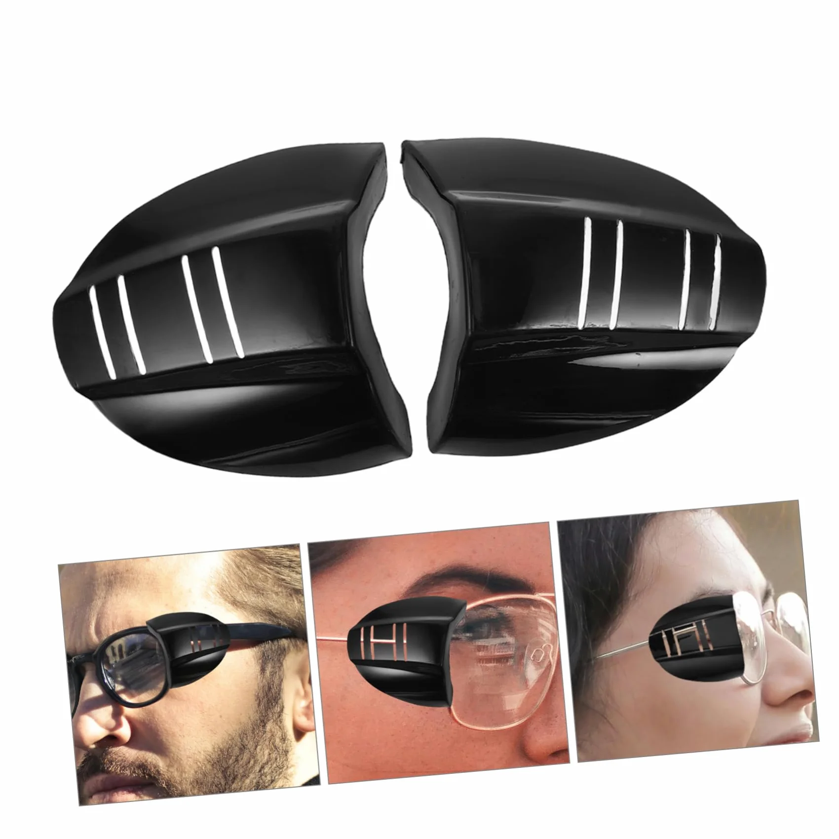 Ailes De Protection Pour Lunettes Écrans De Sécurité TPU Black 4 Pièces