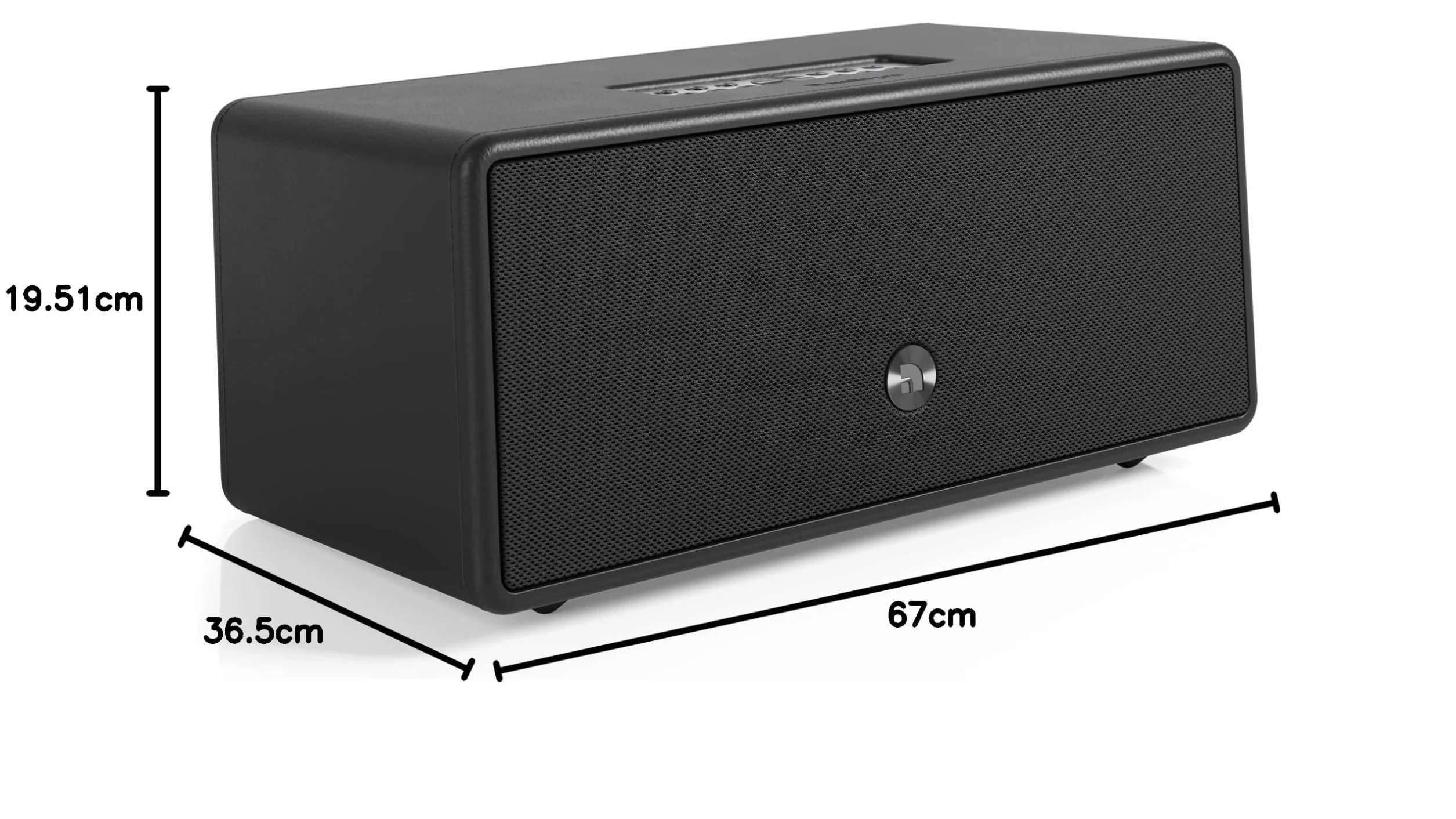 Audio Pro Drumfire-D2 - Enceinte Multiroom Ultra Puissante avec Bluetooth & WiFi - Enceinte Stéréo avec AirPlay 2, Chromecast, Spotify sans Fil - Noir