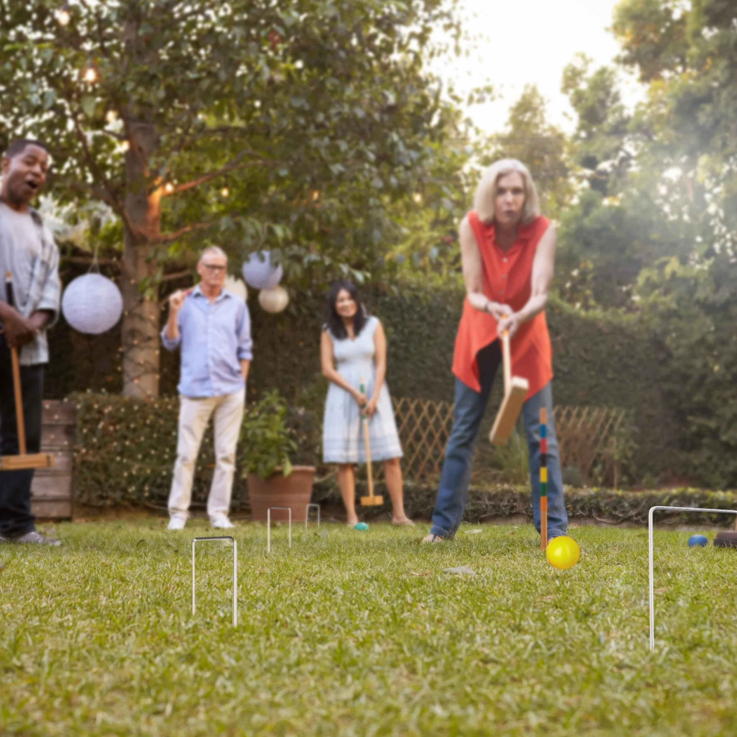Relaxdays Arceaux Croquet lot 20 pièces Acier argenté