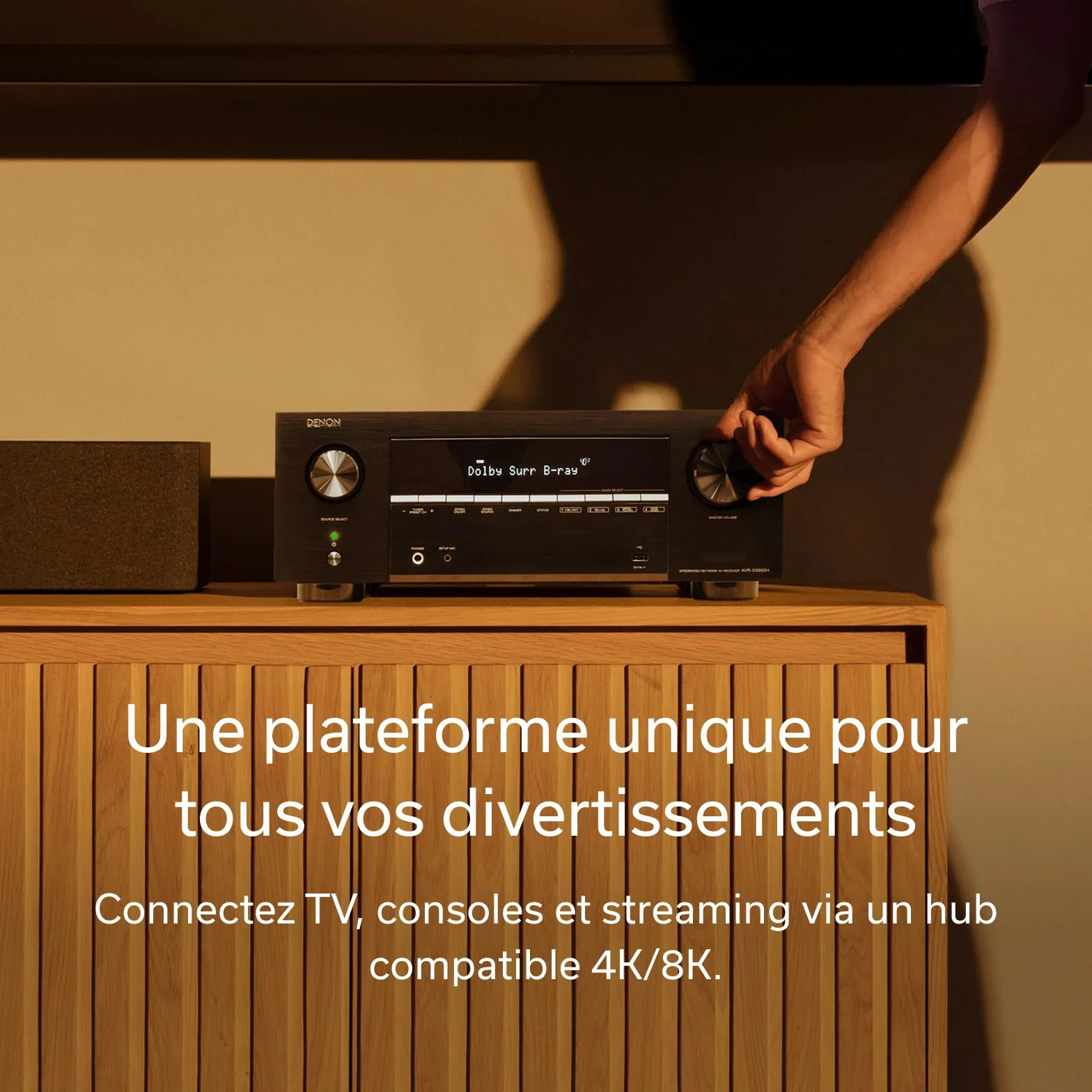 Denon AVC-X3900H Amplificateur Home Cinéma 9.4 Canaux 105W Dolby Atmos DTS:X Auro-3D IMAX Enhanced HDMI 8K HEOS Multiroom Noir