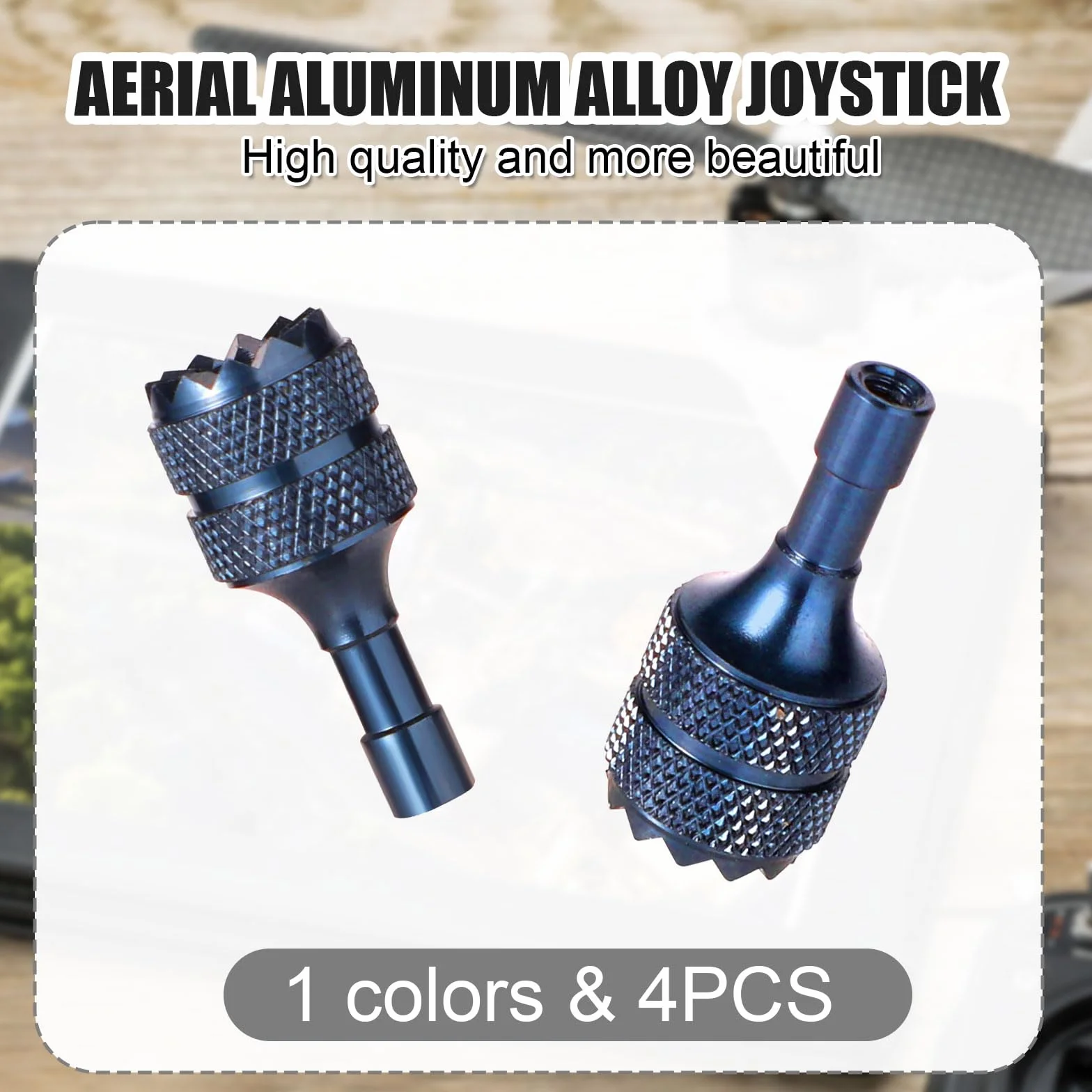 Bâtons de Commande DJI Pro 4/Mini 3/Mini 4/Air 3/Mavic 3 RC et RC 2 Accessoires de Remplacement de Télécommande(Bleu)