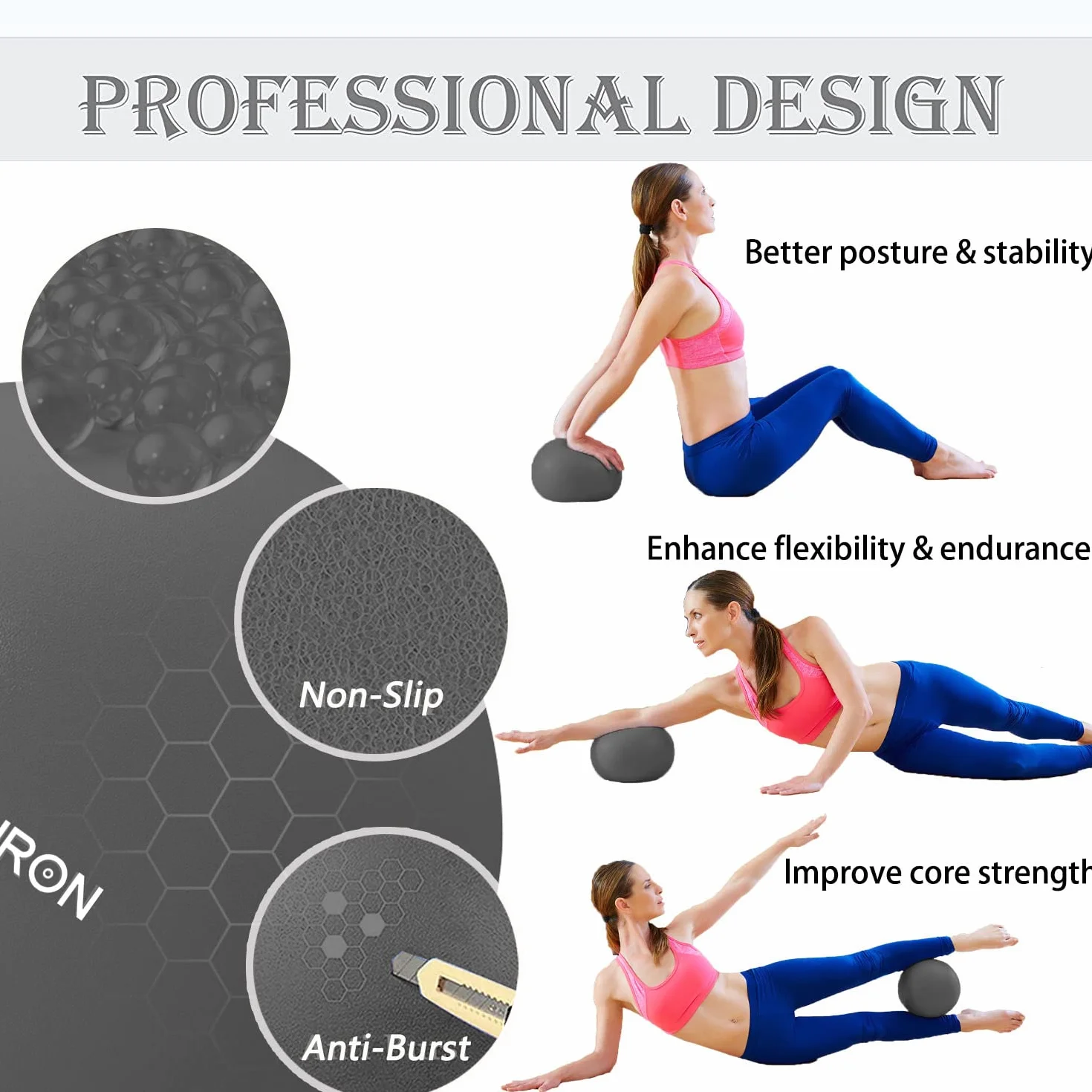 PROIRON Ballon Pilates 25cm Balle de Gym Fitness Yoga