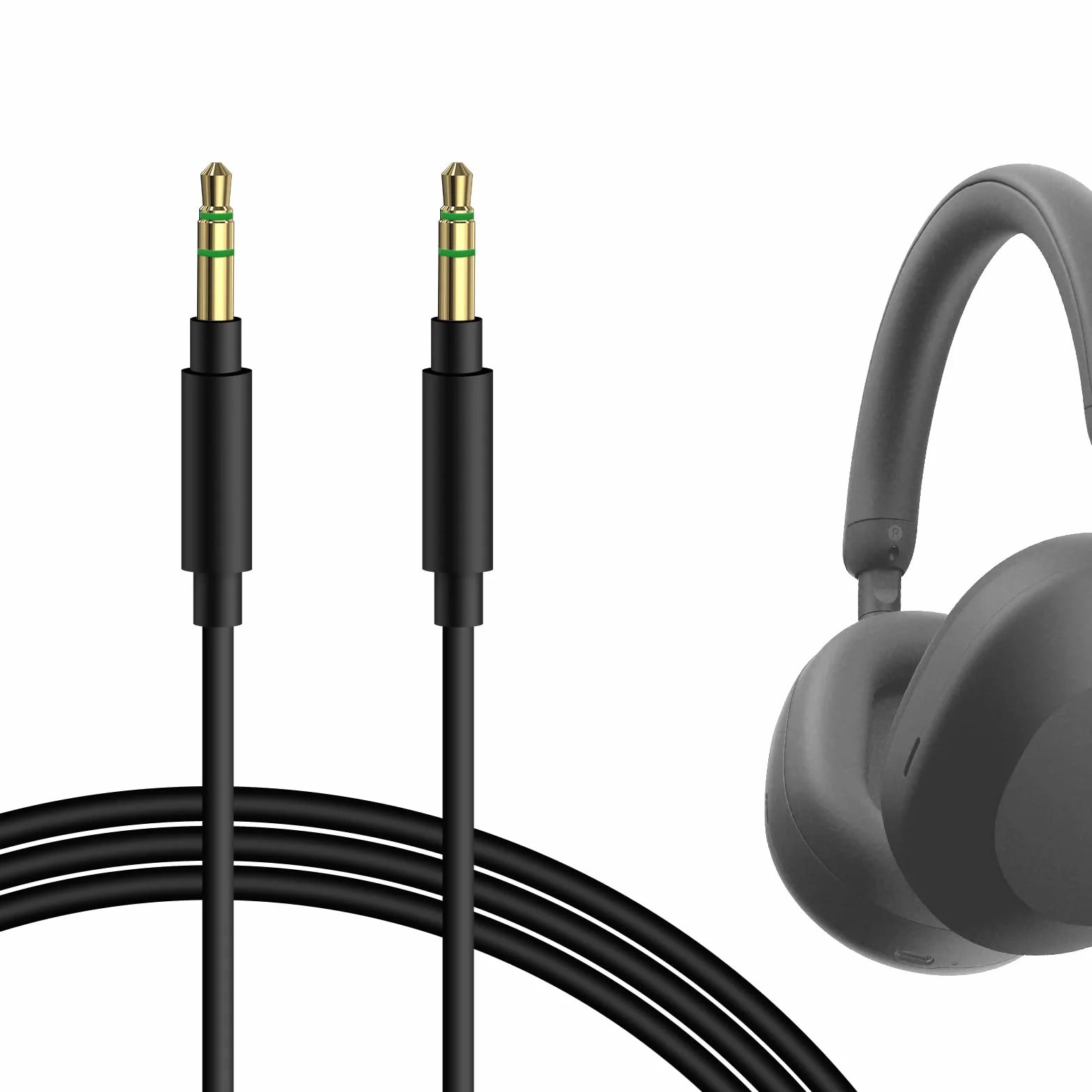 Câble audio Geekria Apollo Upgrade pour Sony MDR-1000 X, MDR-100AAP, MDR-100ABN, MDR-XB950BT, XB650BT, XB750BT, MDR-1 A et plus - câble de rechange de 1,5 m pour casque audio 3,5 mm, anti-nœuds