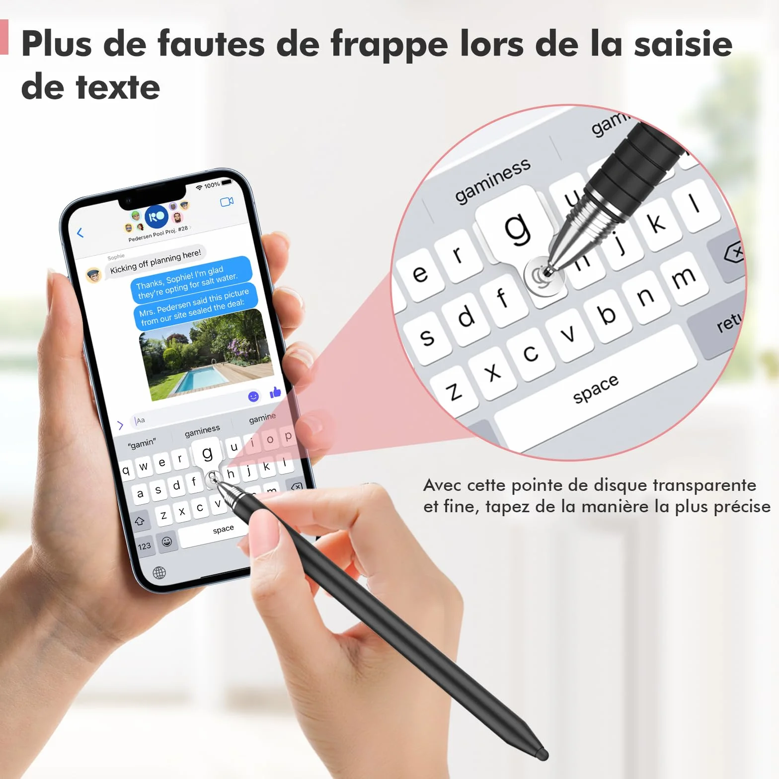 Stylet Tablette MEKO 3 en 1 pour iPad Samsung Smartphone Switch, Haute Précision avec 10 Embouts de Rechange (Noir + Or Rose)