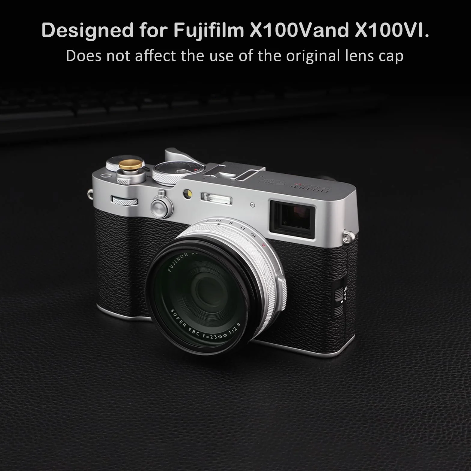 Haoge LAR-X52B Bague d'adaptation pour filtre d'objectif Fujifilm X100VI X100V 49 mm Noir