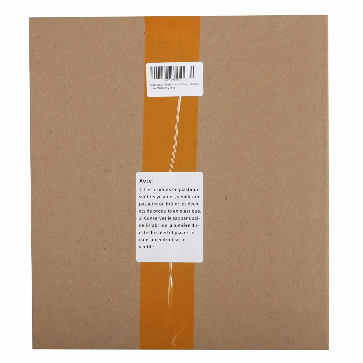 100pcs Sac sans Acide 4x5 Feuilles de Stockage de Film Pages pour Archivage N&B Négatifs Boîte de Fichiers Album Photo (100pcs 4x5)