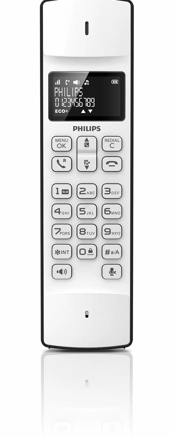 Philips Telephone Fixe sans Fil Linea M4501W/01 Single - Téléphone Fixe DECT – Écran 1,6 Pouce - 16h Conversation – 180h Veille - Blanc