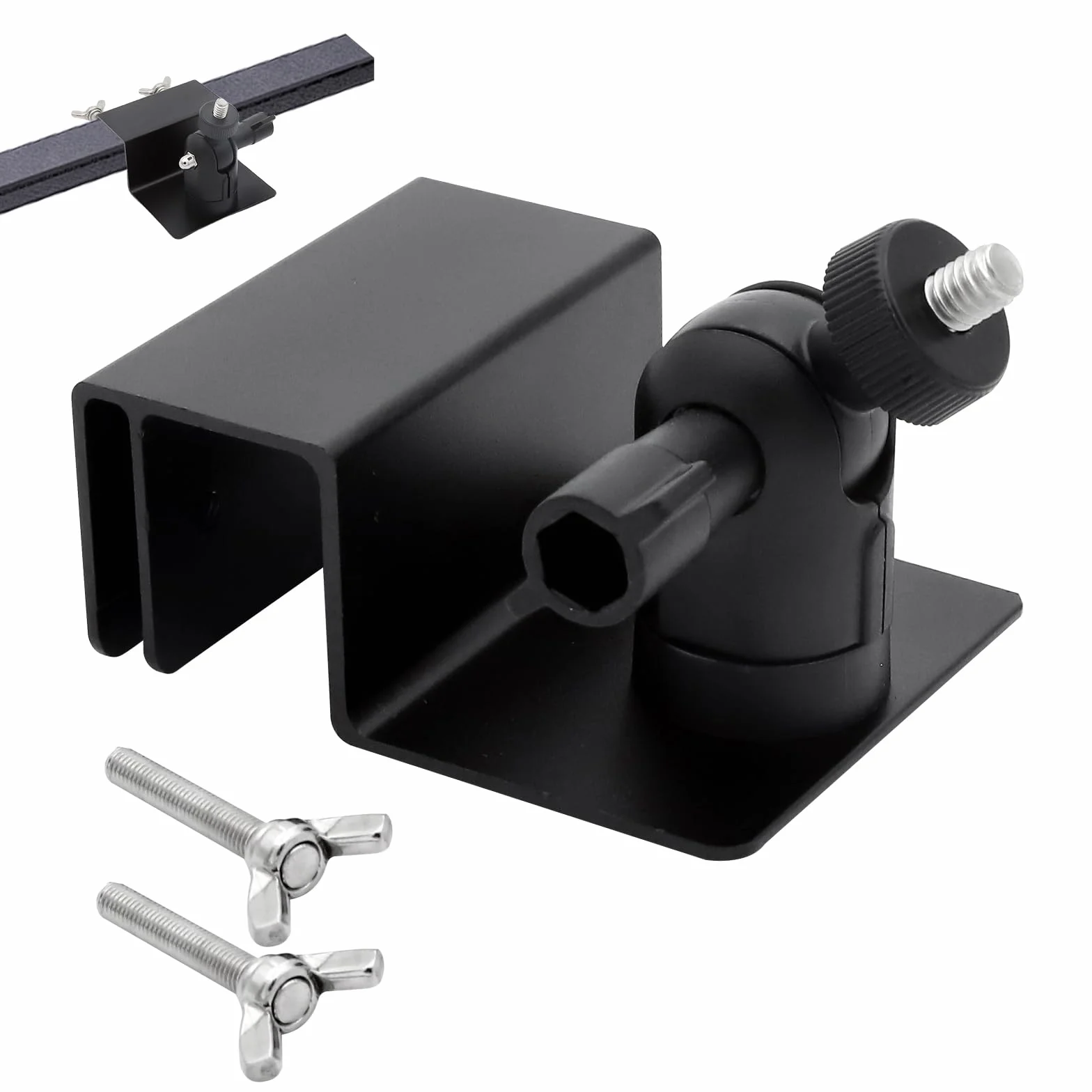 Support Caméra Gouttière Aluminium 360° – Fixation sans Perçage pour Caméra Blink Arlo Eufy Reolink – Support Étanche Rotatif Universel pour Caméra Sécurité Extérieur Maison Jardin
