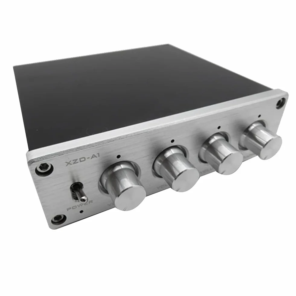 Hub Distributeur Audio HiFi 1 Entrée 4 Sorties Commutateur Source Argent