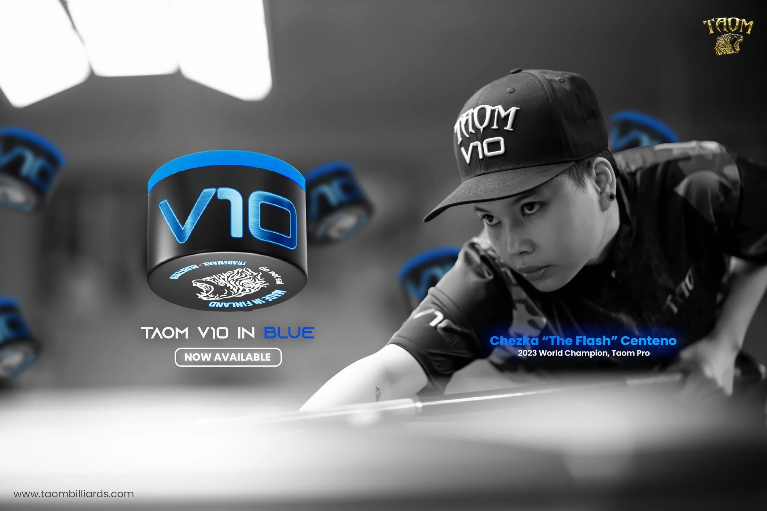 TAOM V10 Queue de billard Craie Bleue Boîte