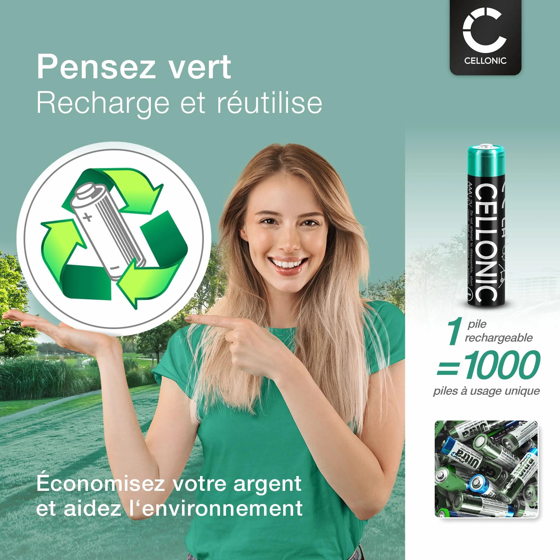 Gigaset CELLONIC 4X Batterie sans Fil 1000mAh 1.2V Compatible CL660HX E290 A415