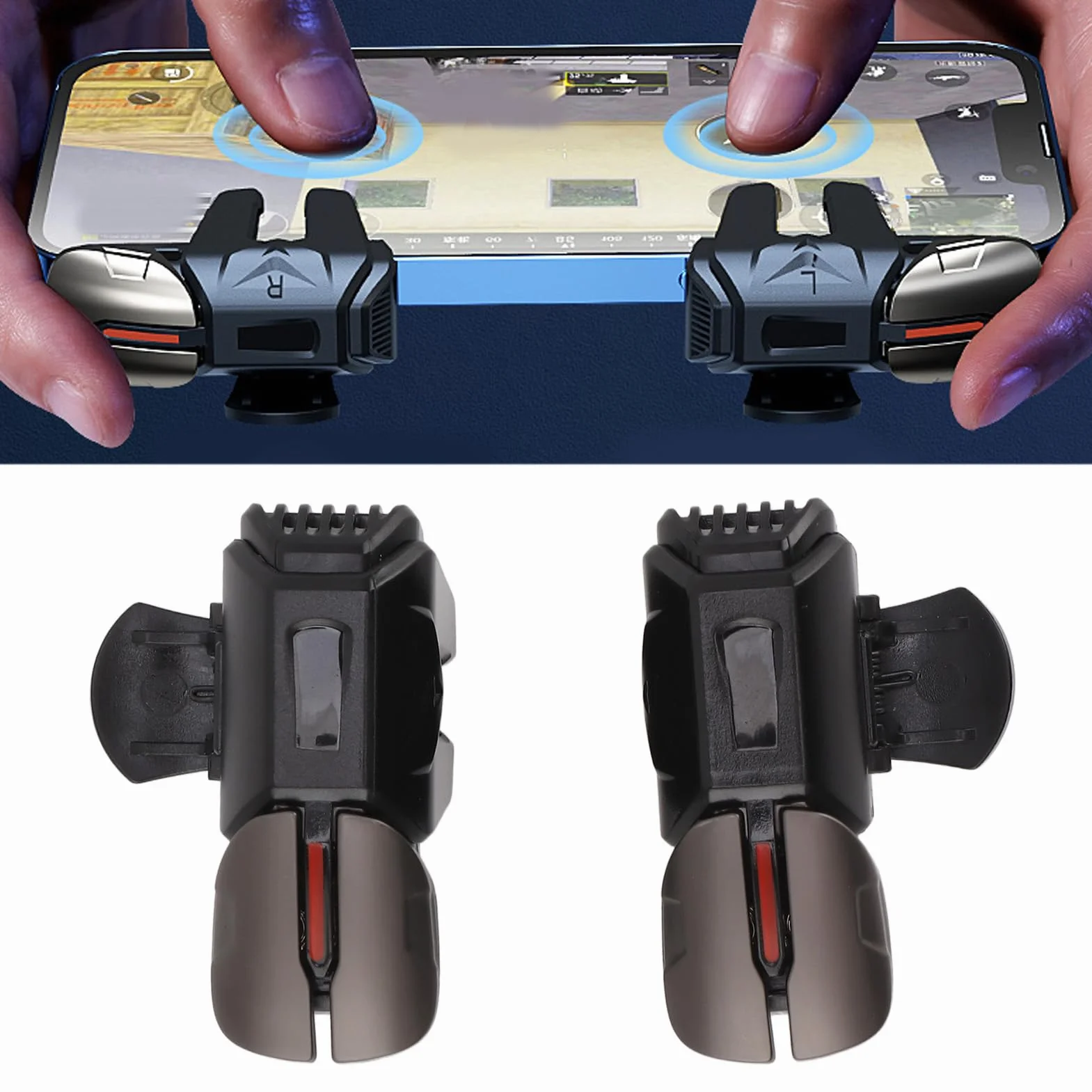 Denash Gaming Mobile-Trigger 6 -Finger Link Game Controller