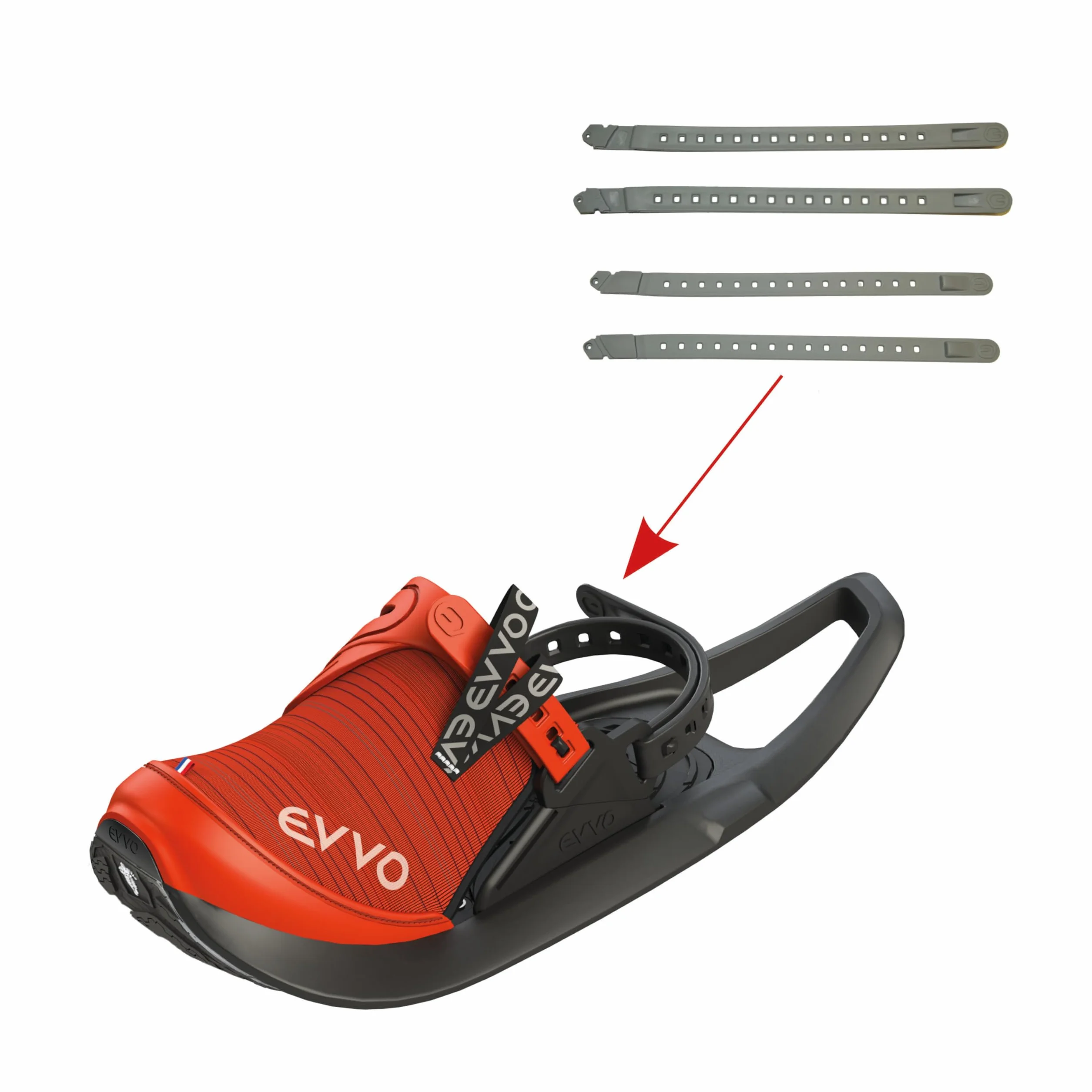 EVVO Kit Sangles Arrière pour Raquettes à Neige, Toree et Snowshoe Originale Made in France