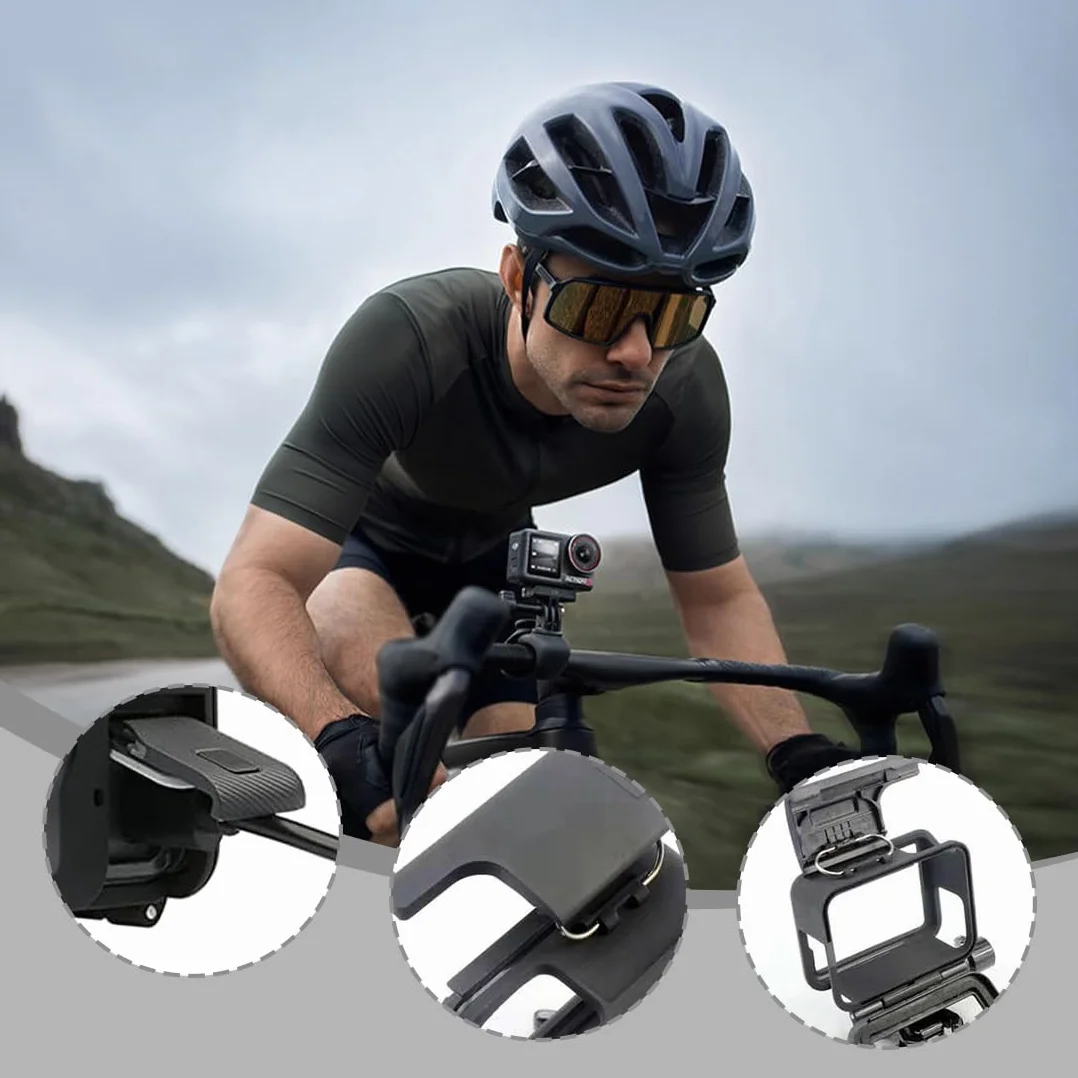 Cadre Boîtier Protection Compatible GoPro Hero7/6/5 Coque Bordure avec Prise Vis Amovible Noir