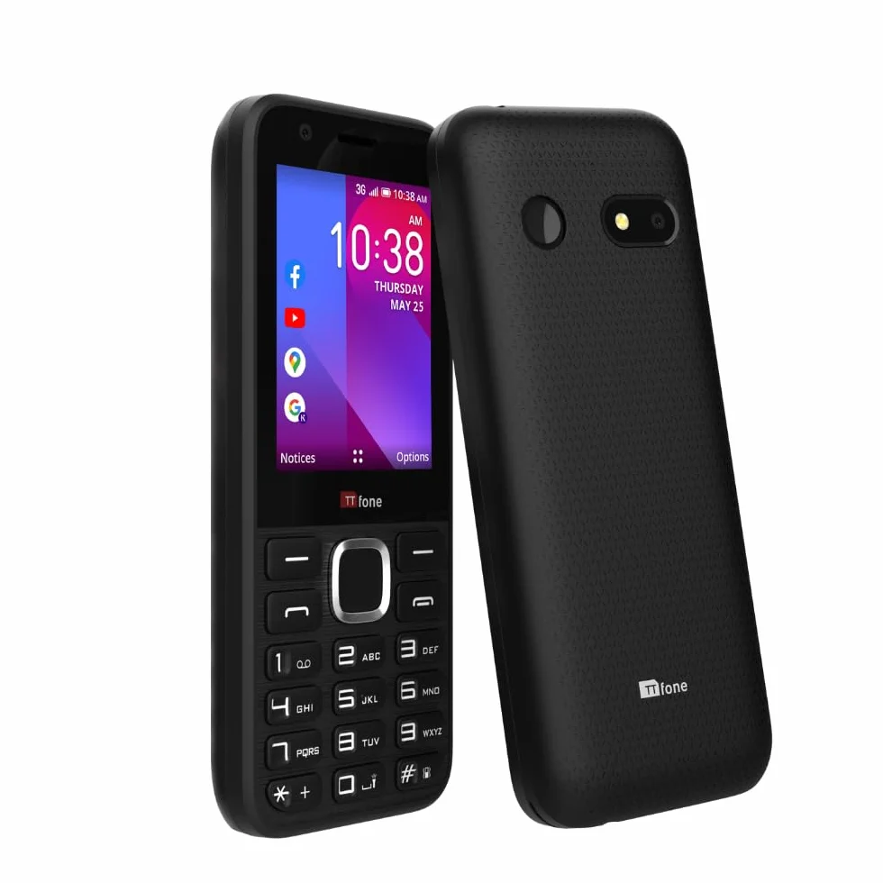 TTfone TT240 Téléphone Portable Simple 3G KaiOS Pay As You Go O2