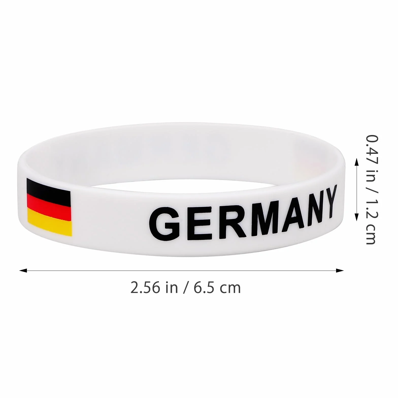 BESPORTBLE Lot de 10 bracelets en silicone Allemagne - Bracelets de sport robustes en caoutchouc