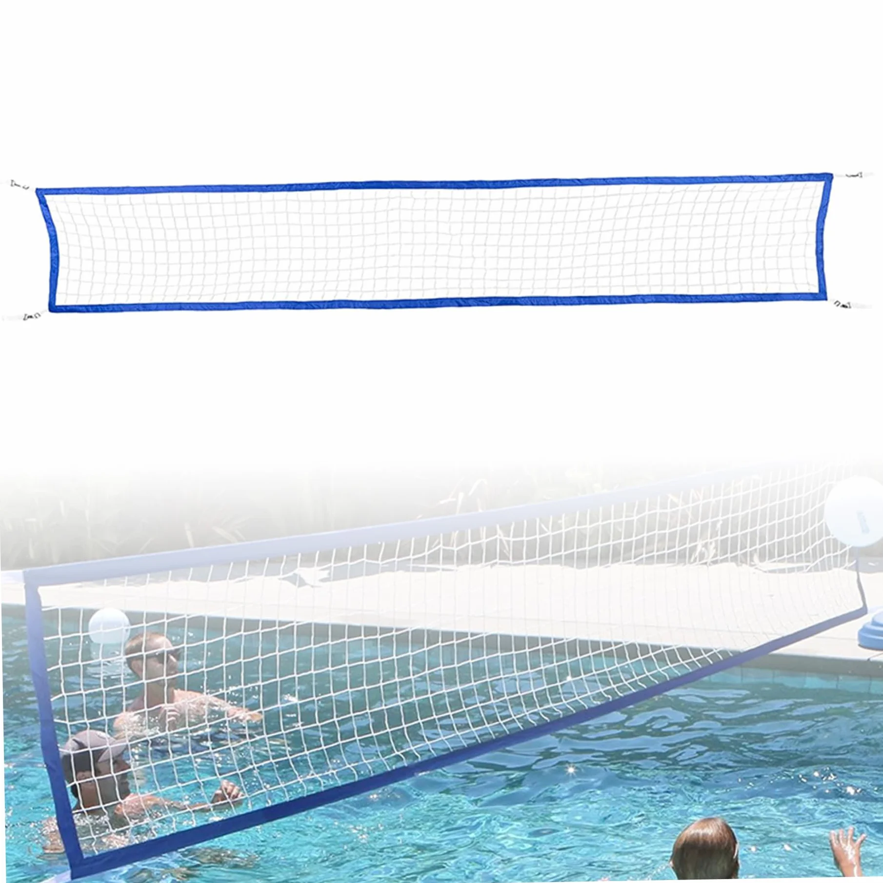 Filet de Volleyball Piscine 3x15ft Lourde pour Piscines Enracinées Jeux d'Eau Extérieur