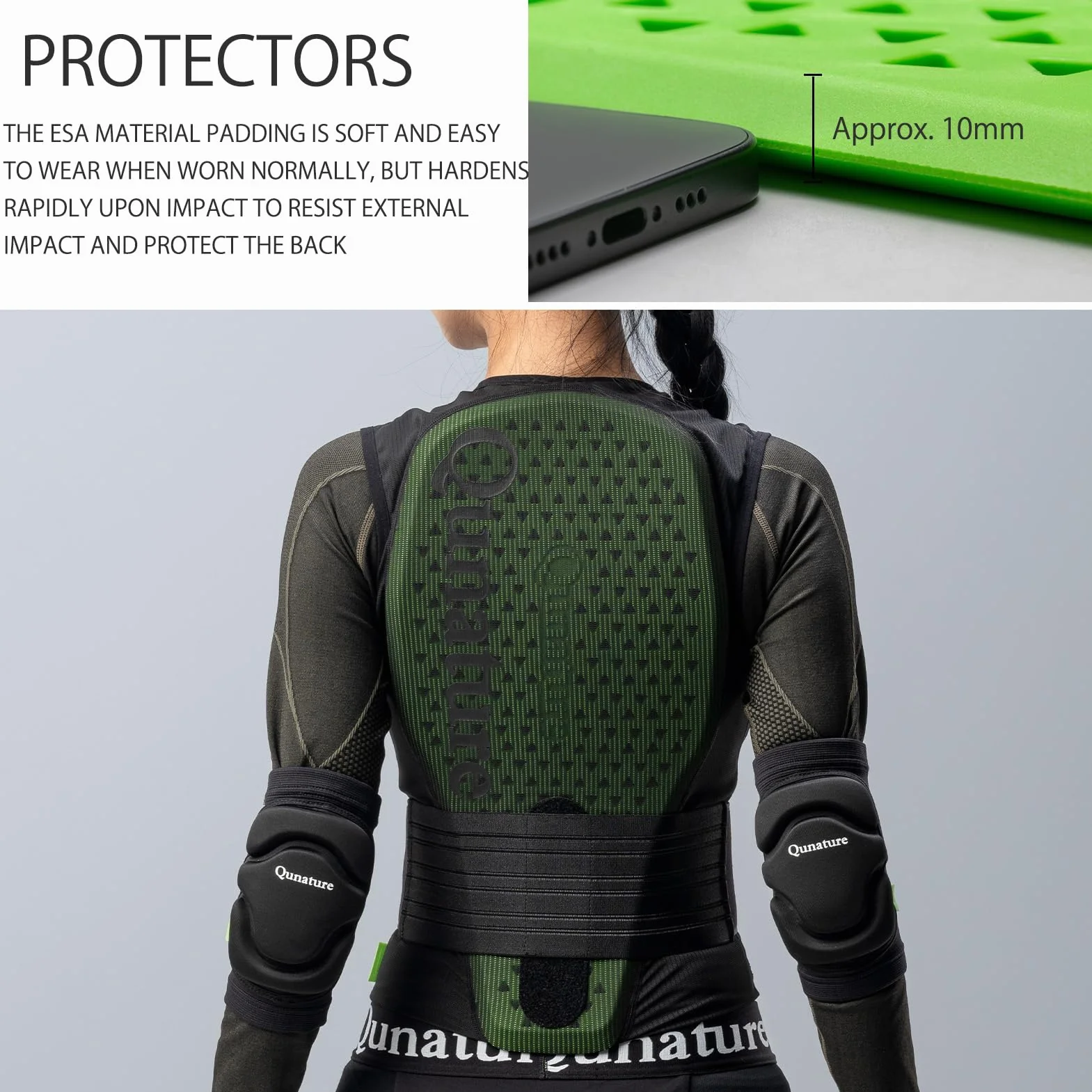 Gilet de Protection Dos Unisexe CE1 Anti-Chute Ski Snowboard VTT Moto