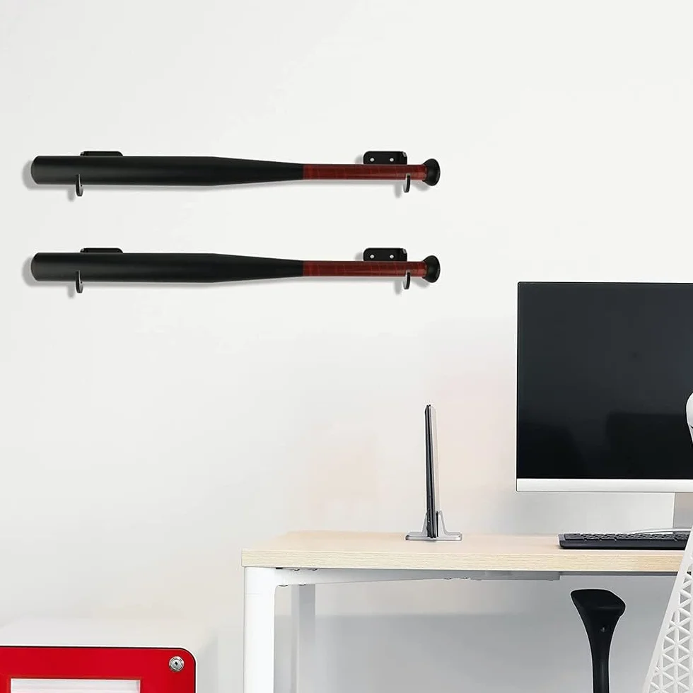 Présentoir Muraux pour Batte Baseball en Acrylique avec Vis Cachées
