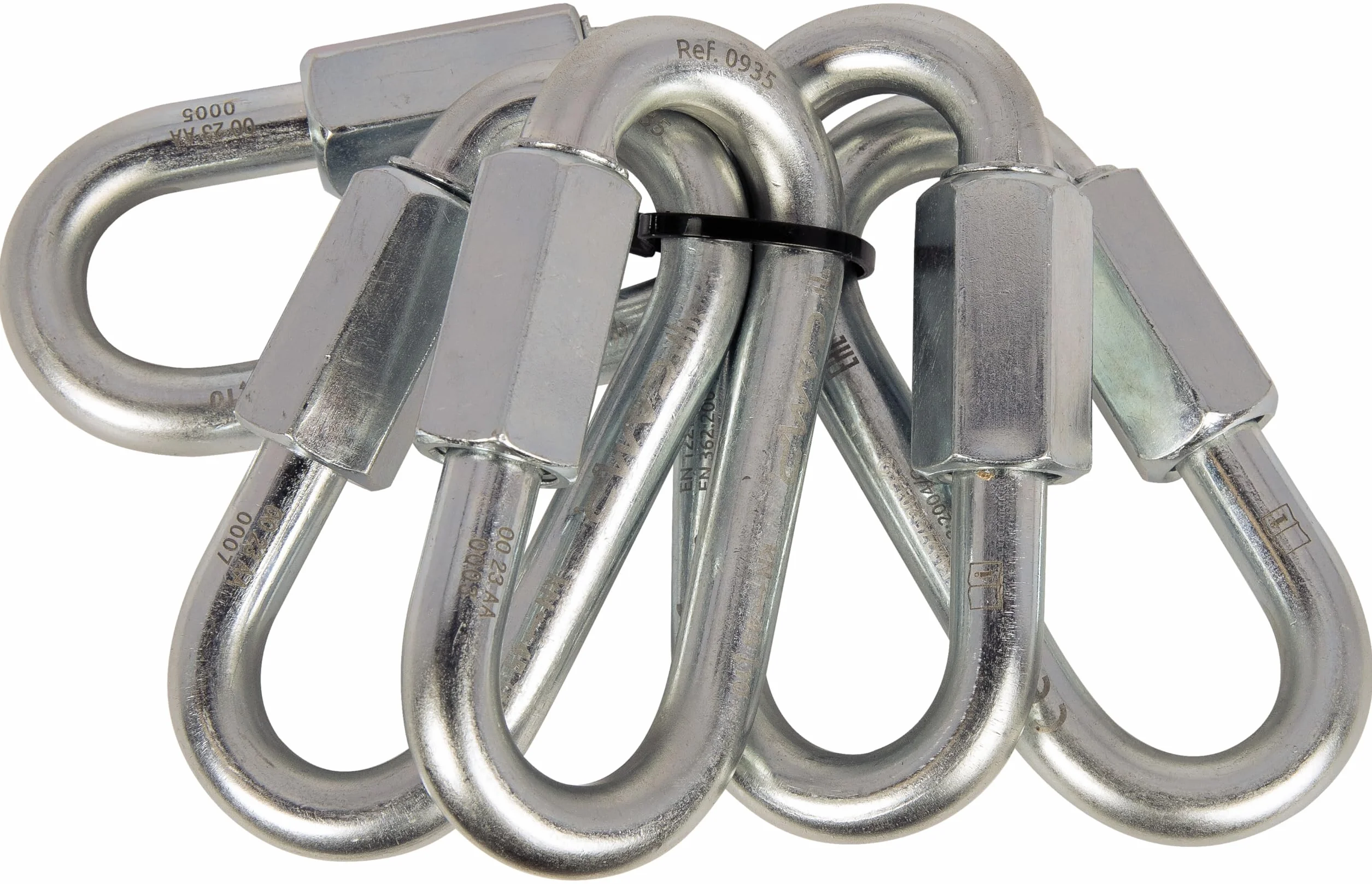 C.A.M.P. Set 5 Oval Quick Link Steel 10 mm, Gris