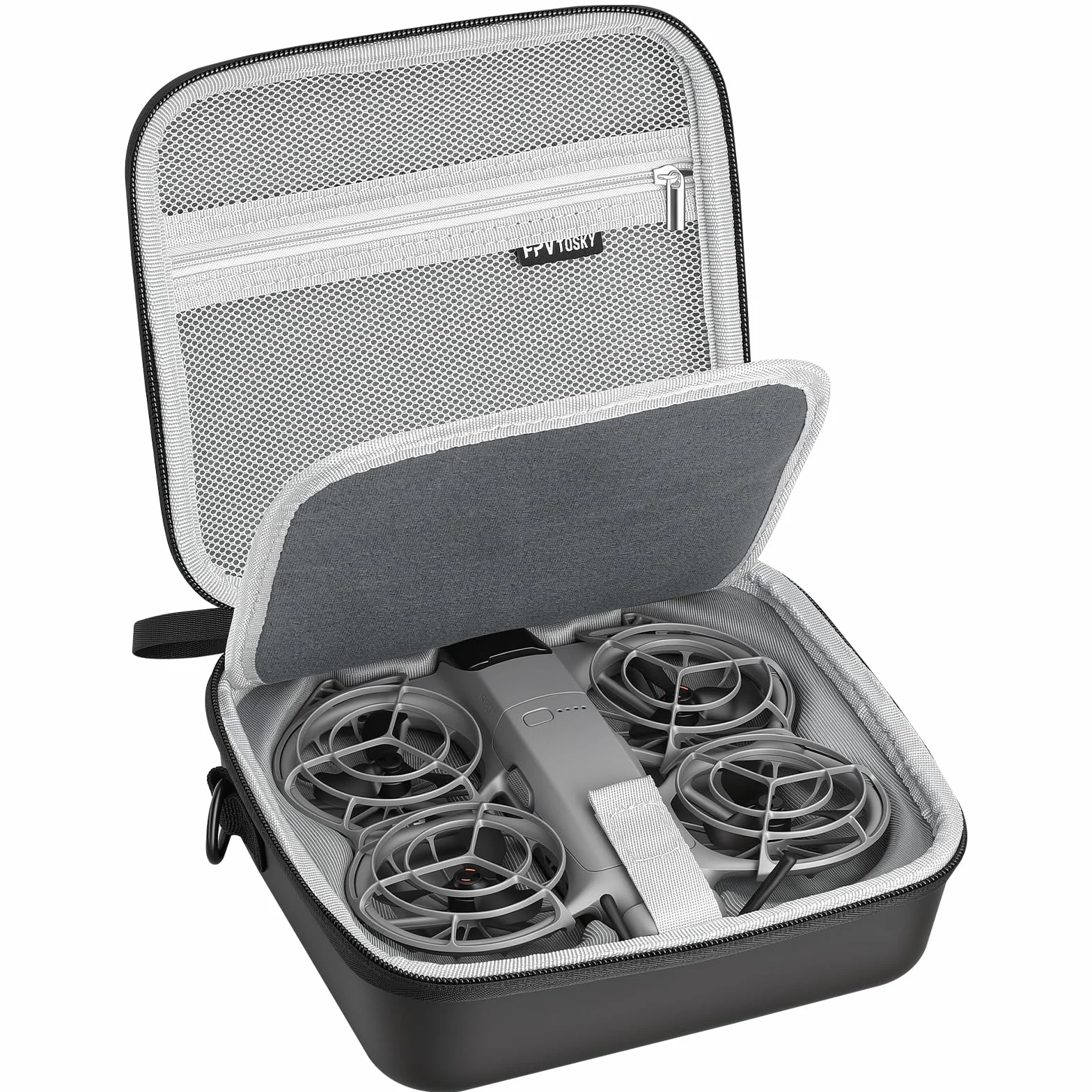 FPVtosky Neo 2 Étui de Voyage, Sac de Voyage en PU Portable pour Accessoires de Drone DJI Neo 2 [Seulement Le Sac]