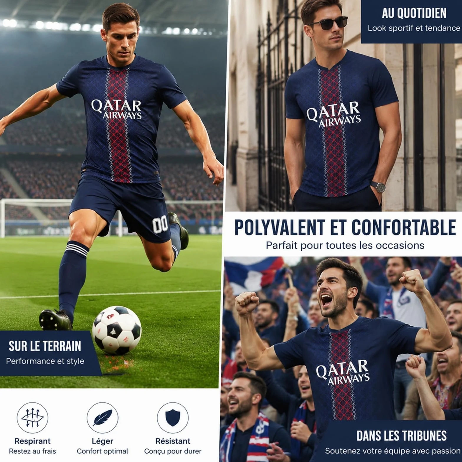 Maillot de Foot Enfant Adulte Personnalisé avec Nom et Numéro - Ensemble Jersey Domicile Extérieur avec Short et Chaussettes