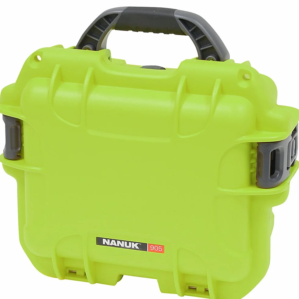 Nanuk 905 Coque rigide étanche avec insert en mousse Vert citron