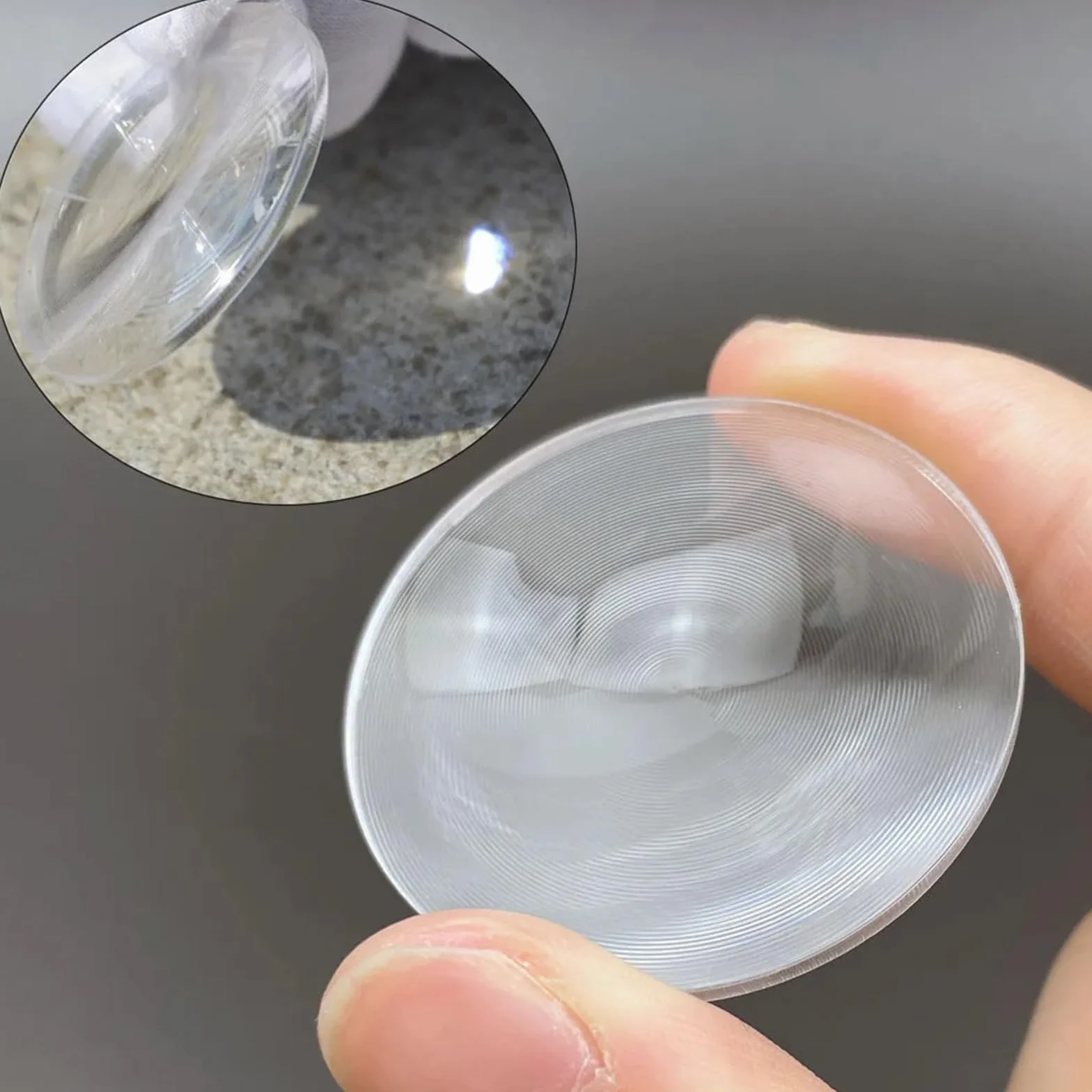 Lentille de Fresnel Ronde Optique PMMA filetée, lentilles concentriques à condensateur 20 mm, 40 mm, 42 mm, 50 mm, 60 mm, 70 mm for projecteur LED VR(D30mm FL50mm)