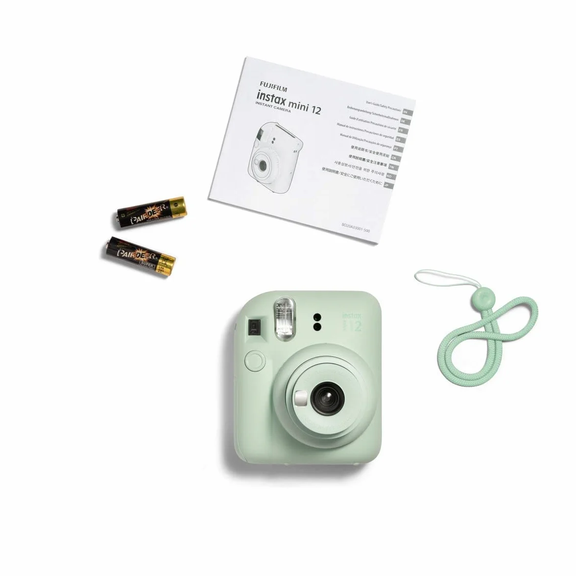 instax Mini Appareil Photo instantané 12, Exposition Automatique avec Objectif Selfie intégré, Vert Menthe