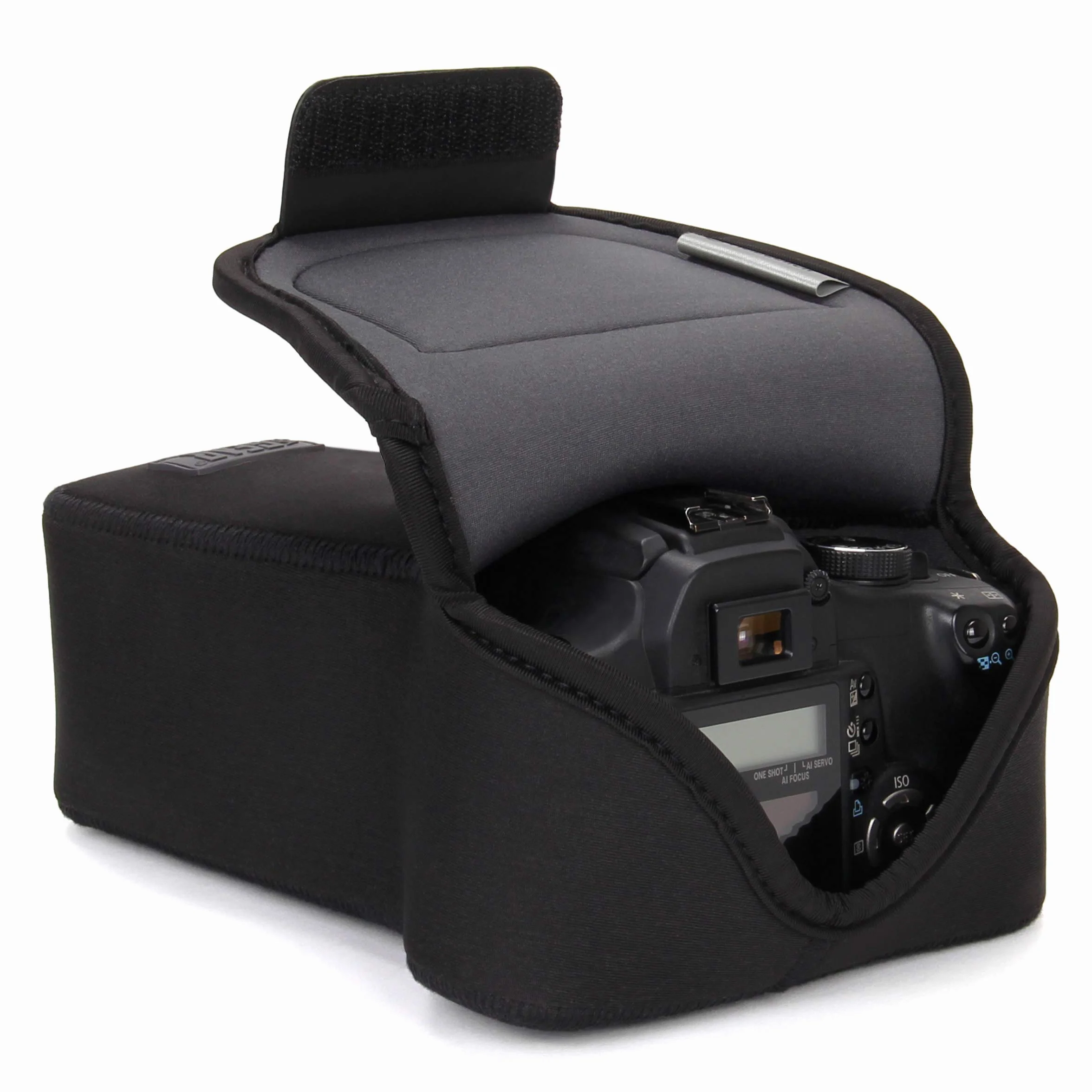 USA Gear Housse Appareil Photo Reflex Numérique avec Protection Néoprène - Compatible Canon Nikon Sony (Noir)