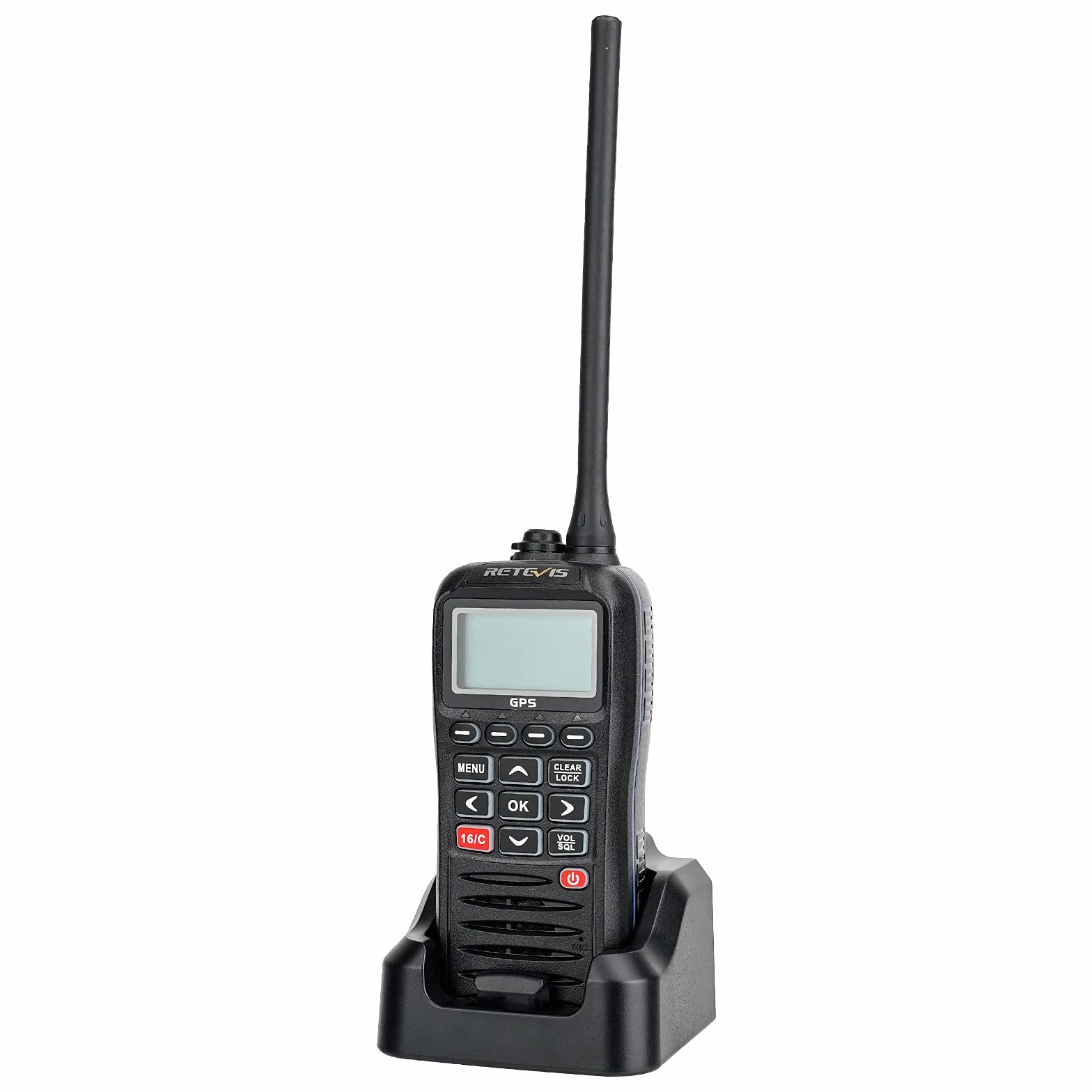 Retevis RM40 Talkie Walkie Marine IP67 VHF Marin Portable Flottant GPS Noir