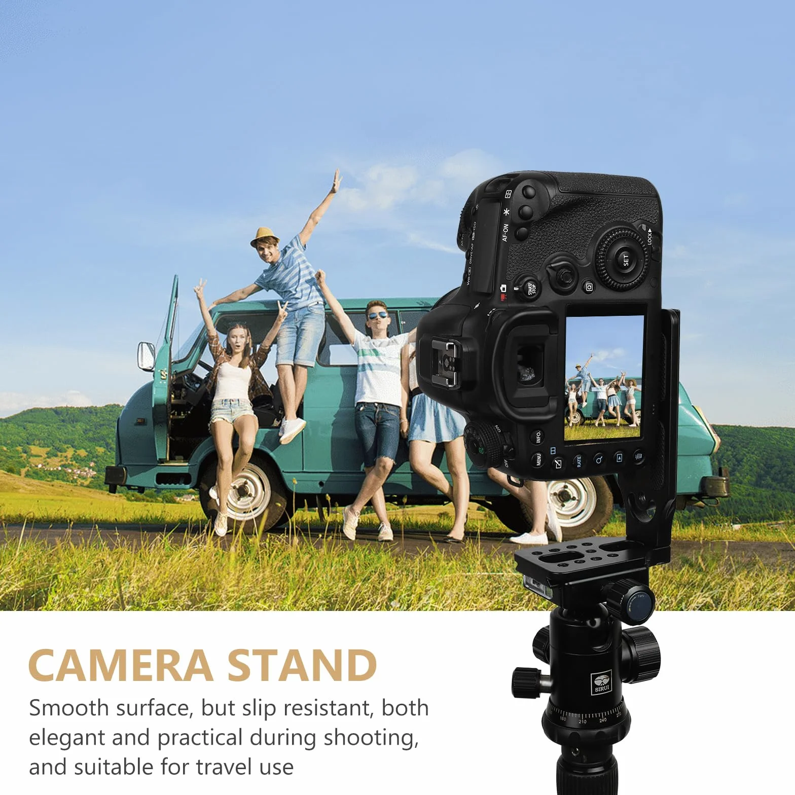 Support en L pour appareil photo reflex numérique Arca Swiss à dégagement rapide, support horizontal vertical pour trépied d'appareil photo avec vis de 6,35 mm, compatible avec les trépieds DJI Canon