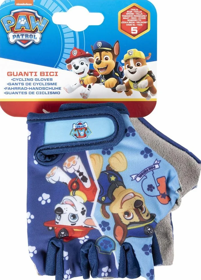 Kit protection vélo enfant Paw Patrol, genouillères coudières et gants