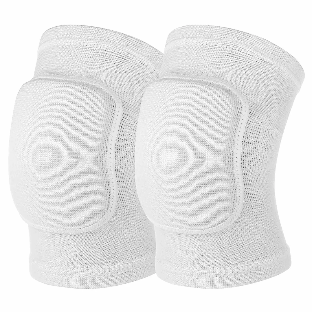EIHI Genouillères de Protection Sport Antidérapante Soft Knee Pad Volleyball Course Danse Tennis Blanc L