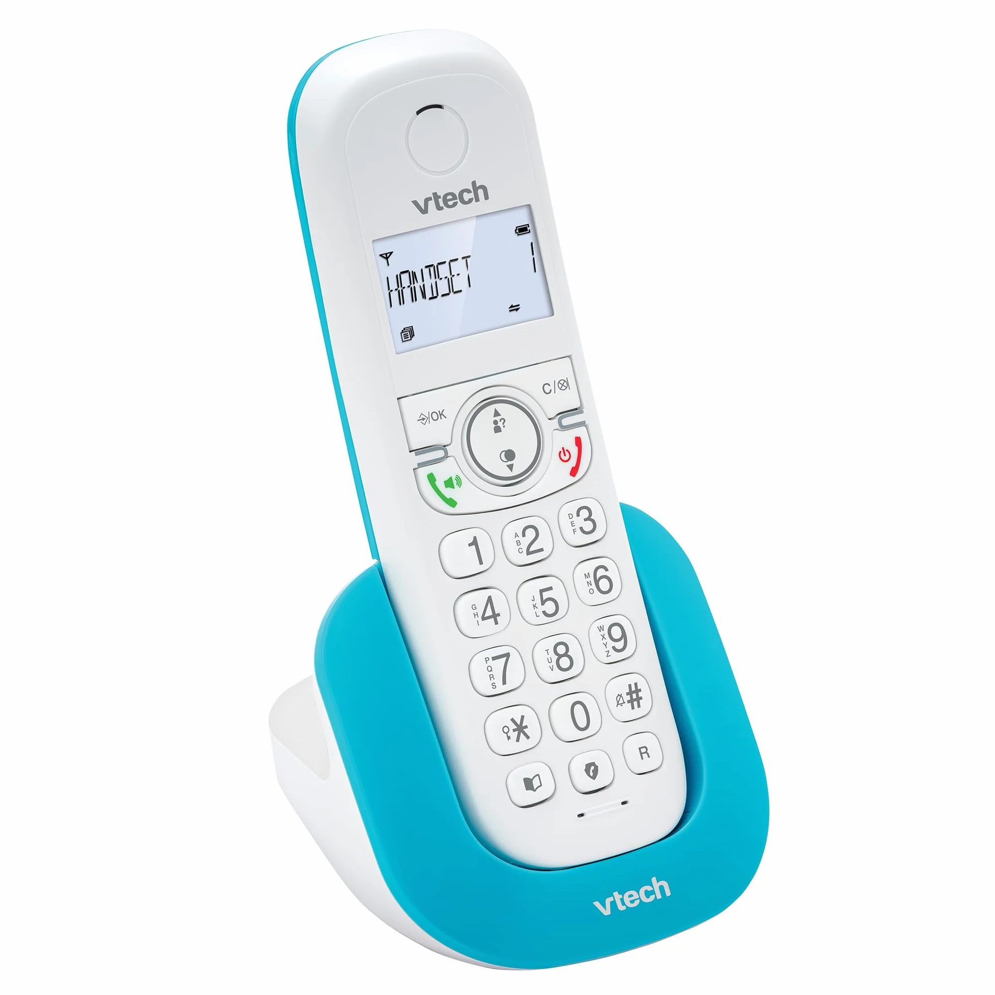 VTech CS1500 Téléphone sans Fil DECT Double Charge avec Blocage d'appel, Identification Appelant, Haut-Parleur Mains Libres