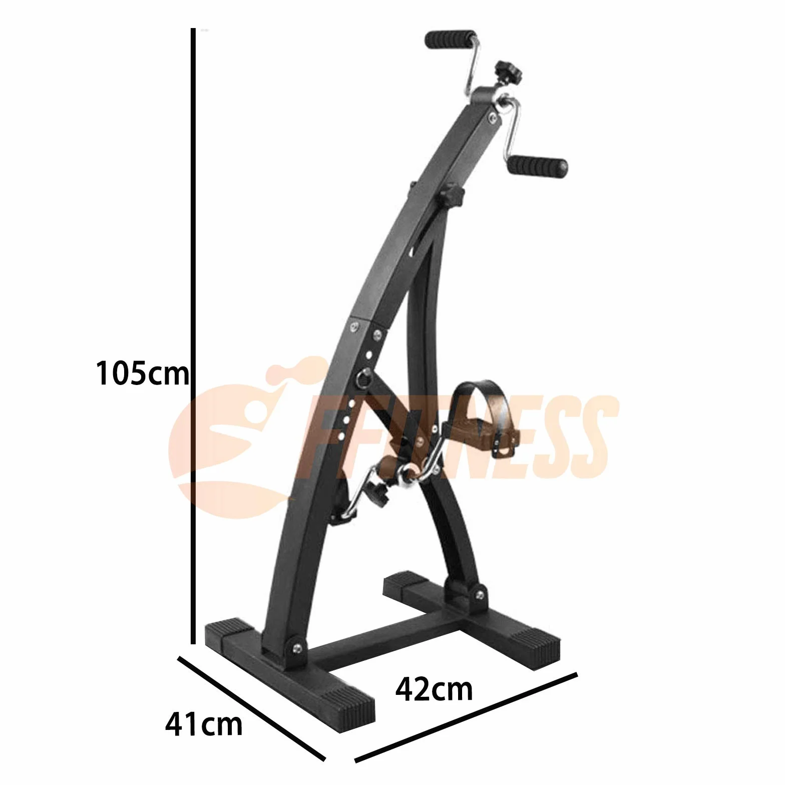 FMMD408N Mini Vélo de Gymnastique Passive Double Cycle Pédalier Bras Jambes Rééducation Home Gym Noir